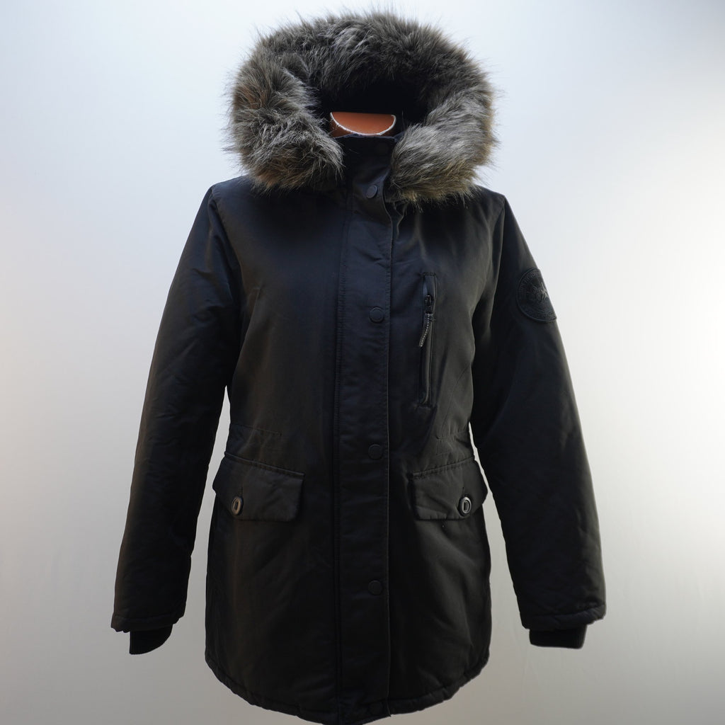 Parka Superdry para Mujer Usada - Negra, XL