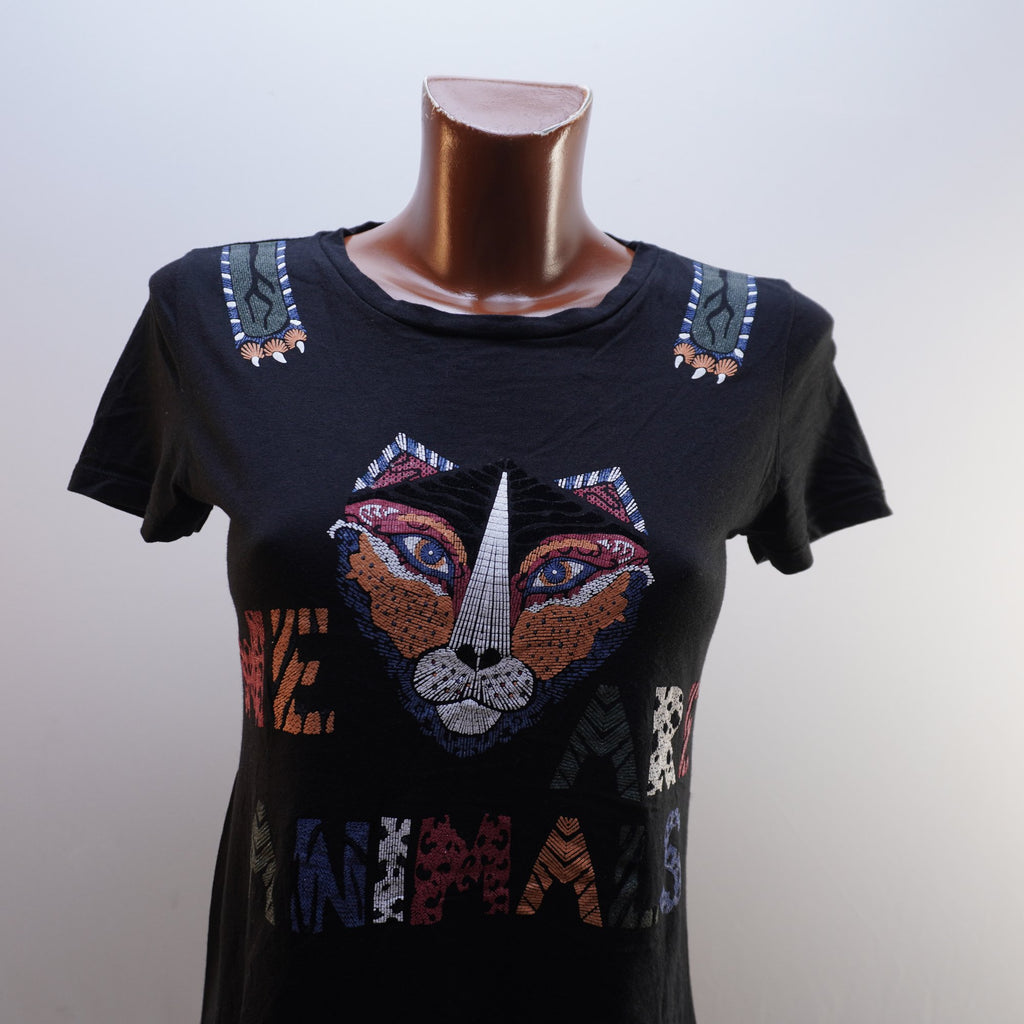 Camiseta Desigual para Mujer Usada - Negra, S