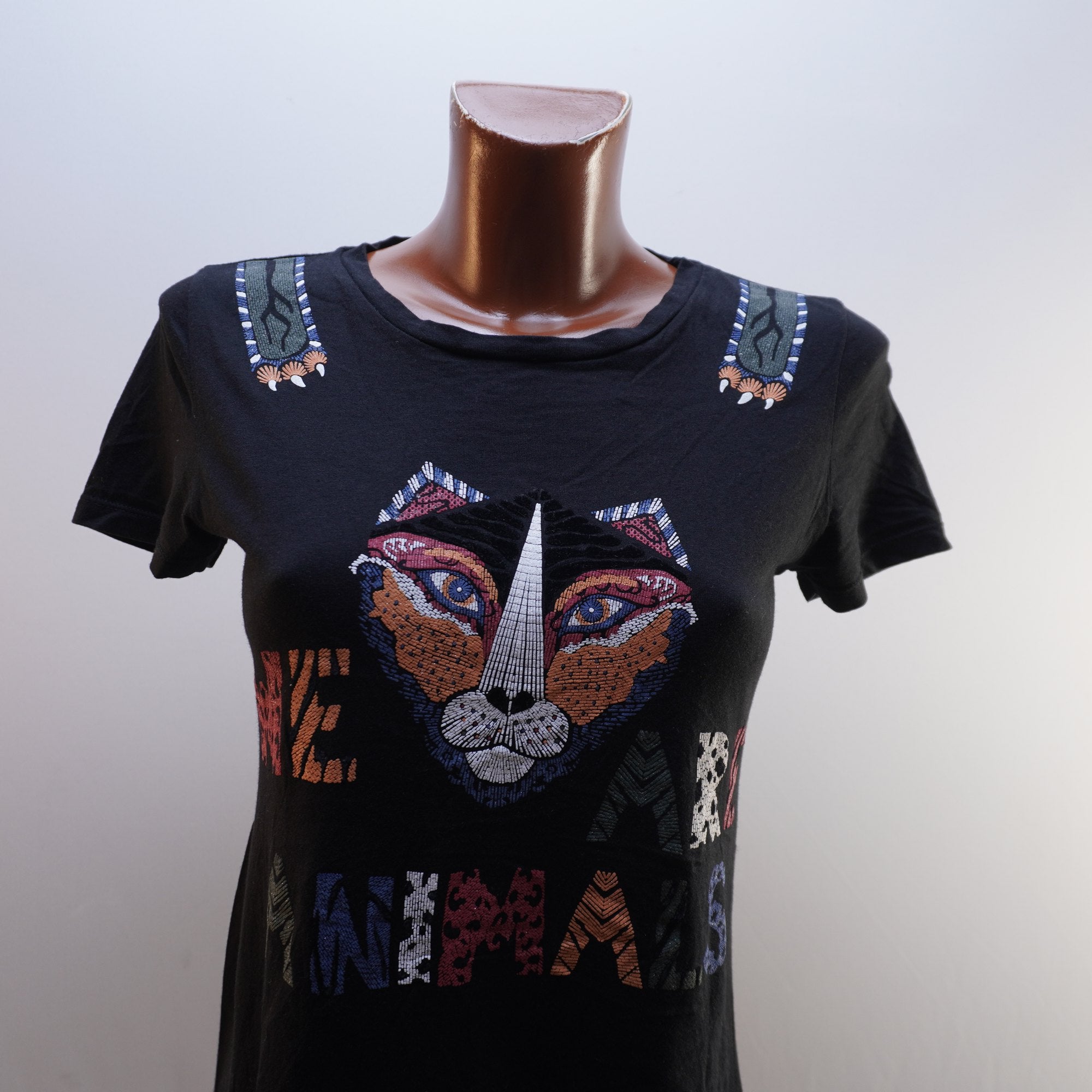 Camiseta Desigual para Mujer Usada - Negra, S