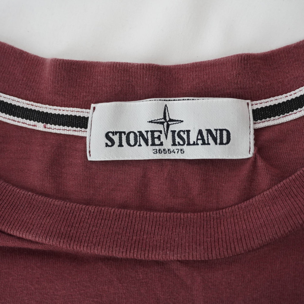 Camiseta de Manga Corta Stone Island para Hombre Usada - Roja, L
