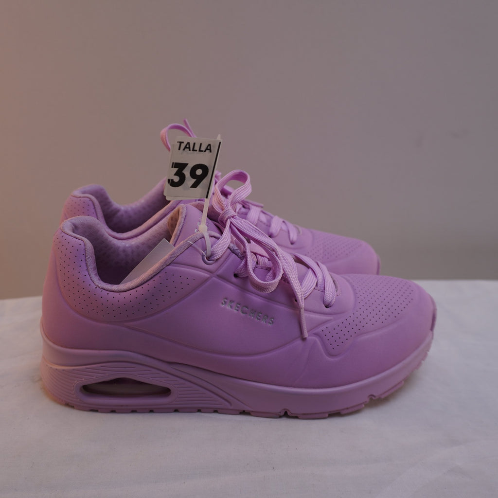 Zapatillas Skechers para Mujer Usadas - Púrpura, Talla 39