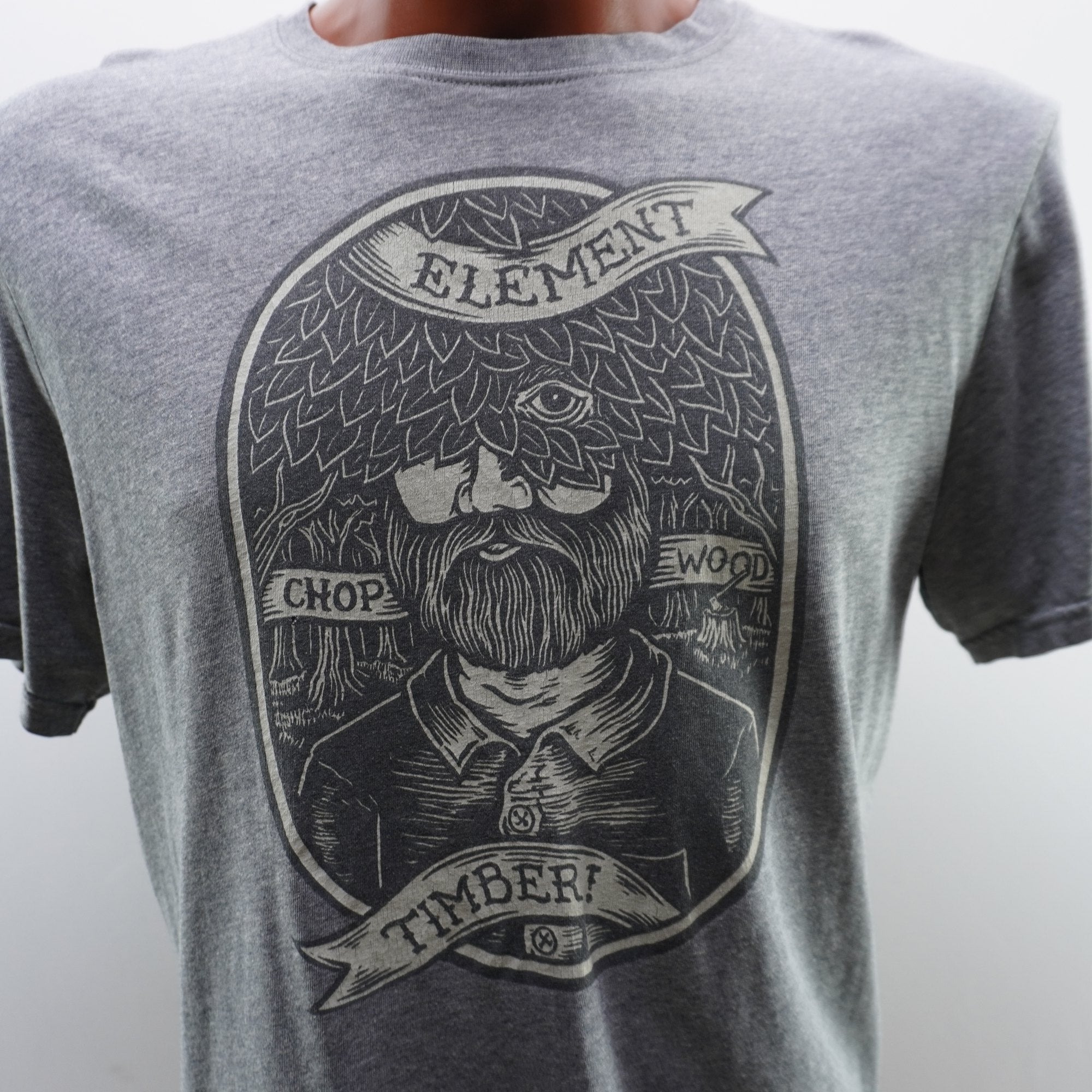 Camiseta de Manga Corta Element para Hombre Usada - Gris, M