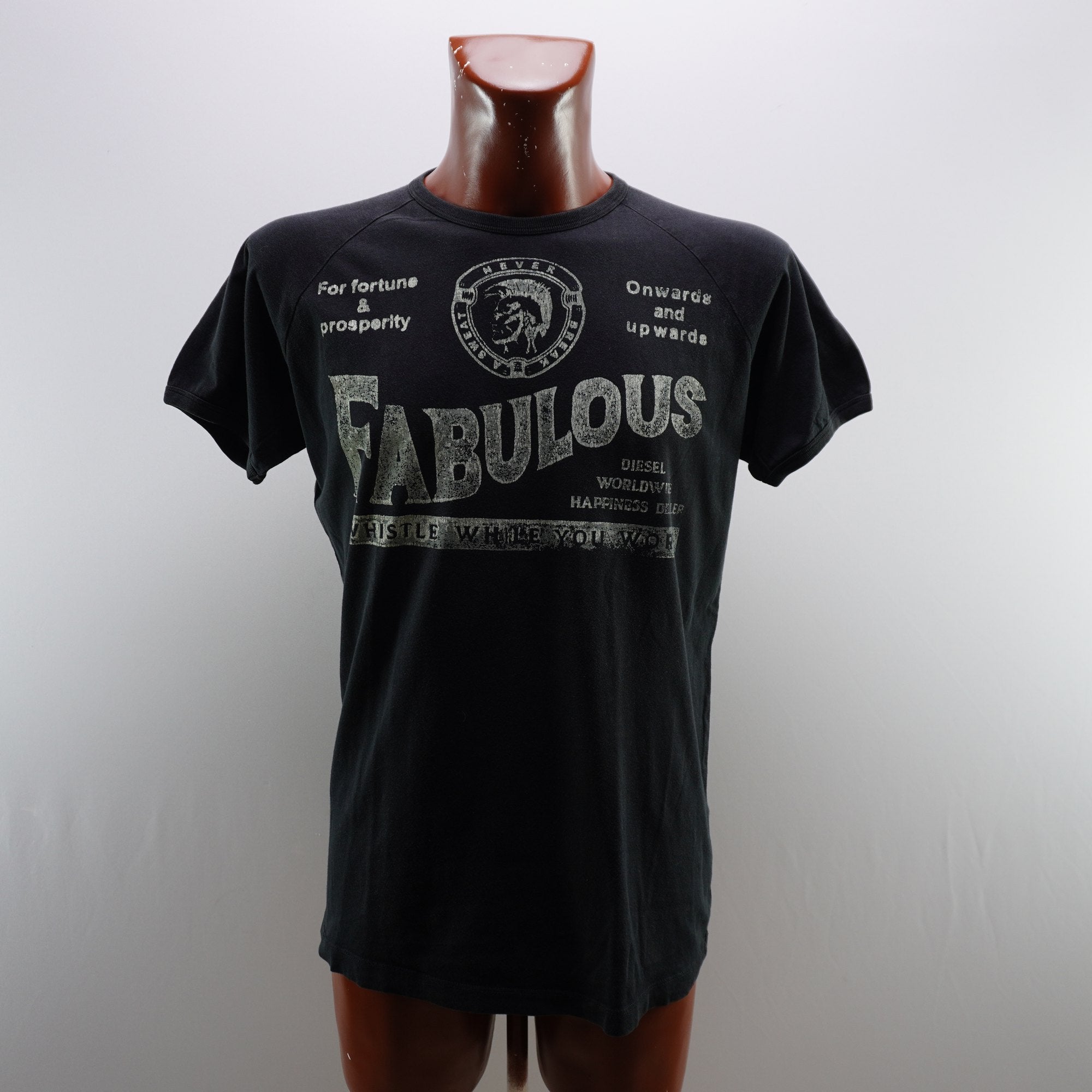 Camiseta de Manga Corta Diesel para Hombre Usada - Negra, L