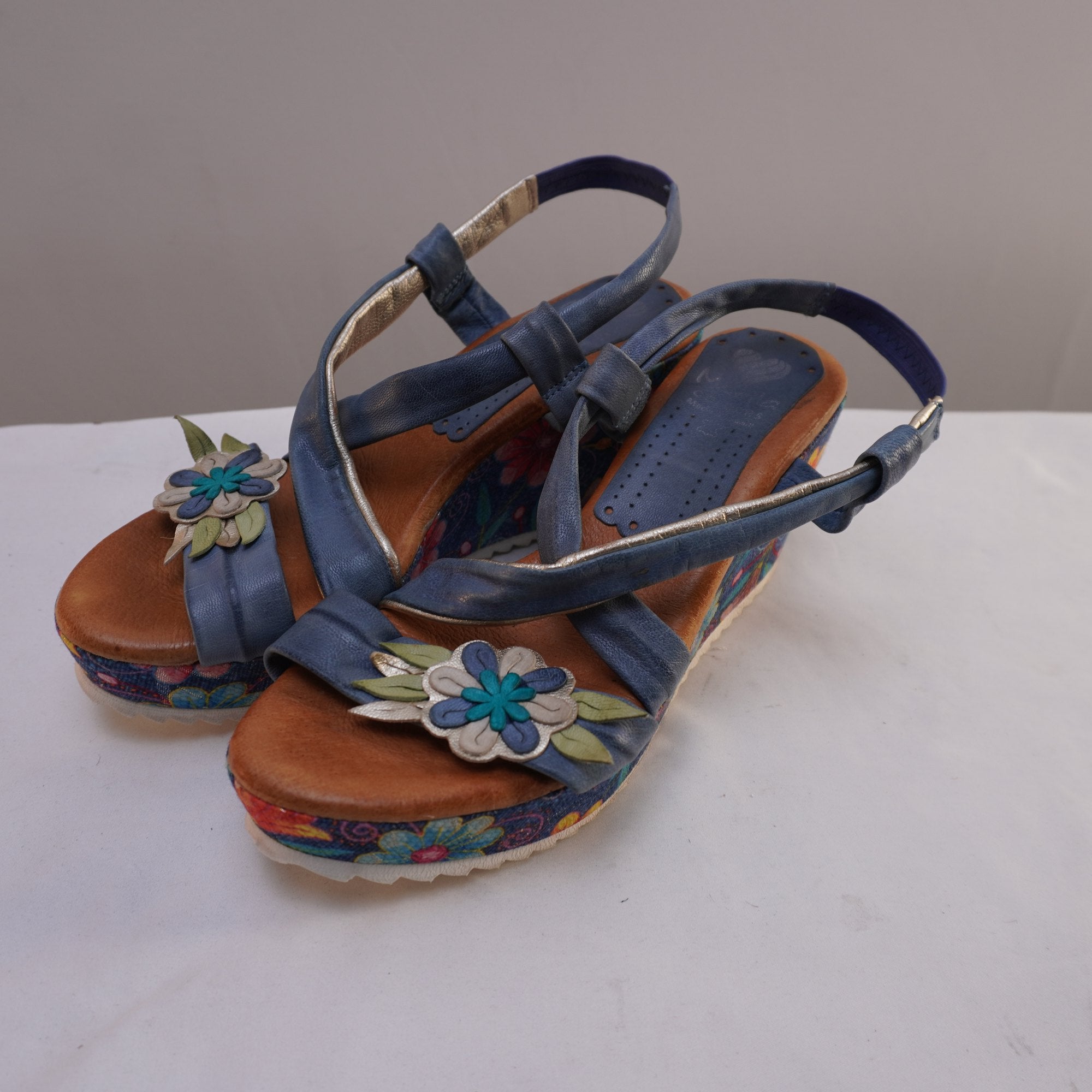 Sandalias Marila para Mujer Usadas - Azul, Talla 39