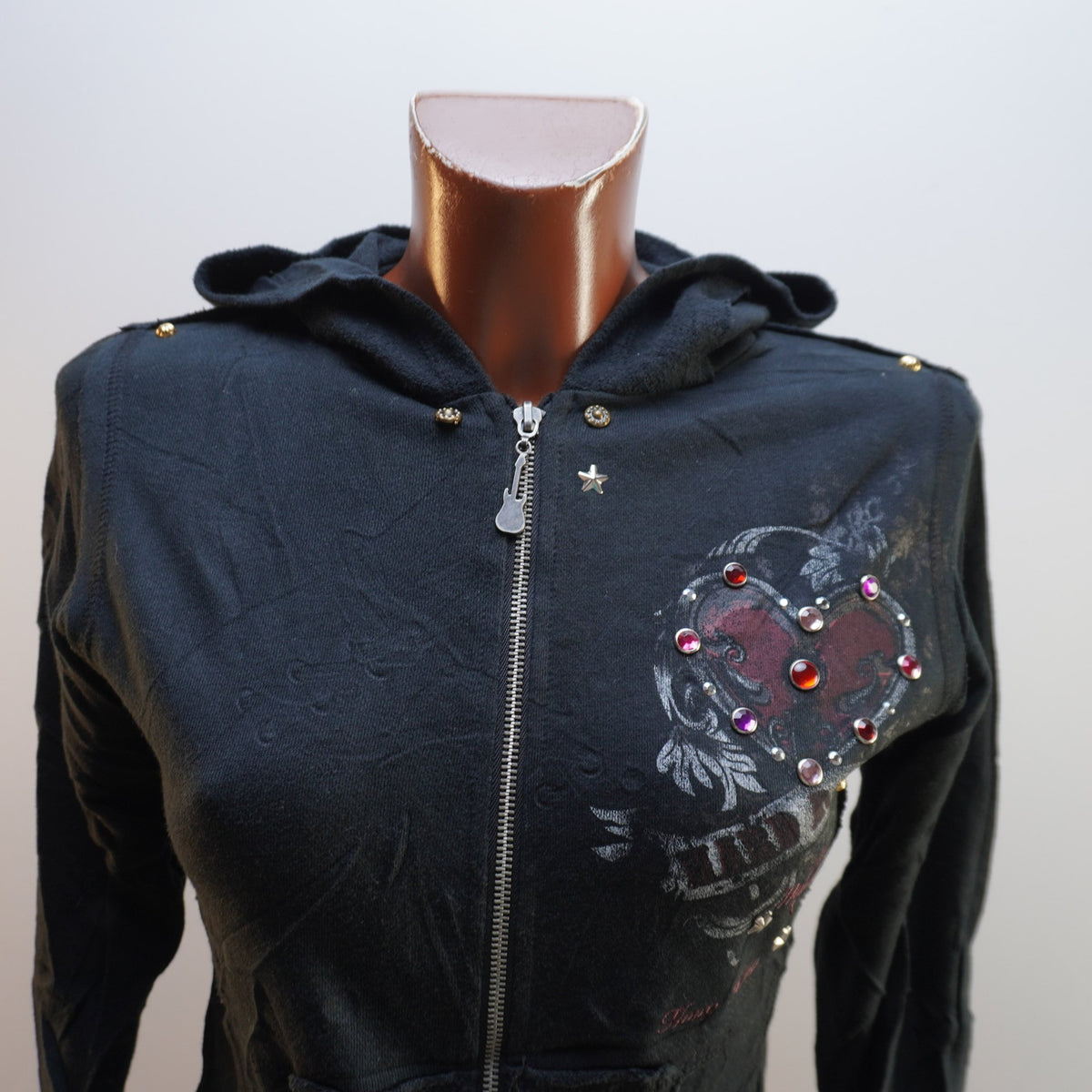 Sudadera con Capucha Hard Rock para Mujer Usada - Negra, XS