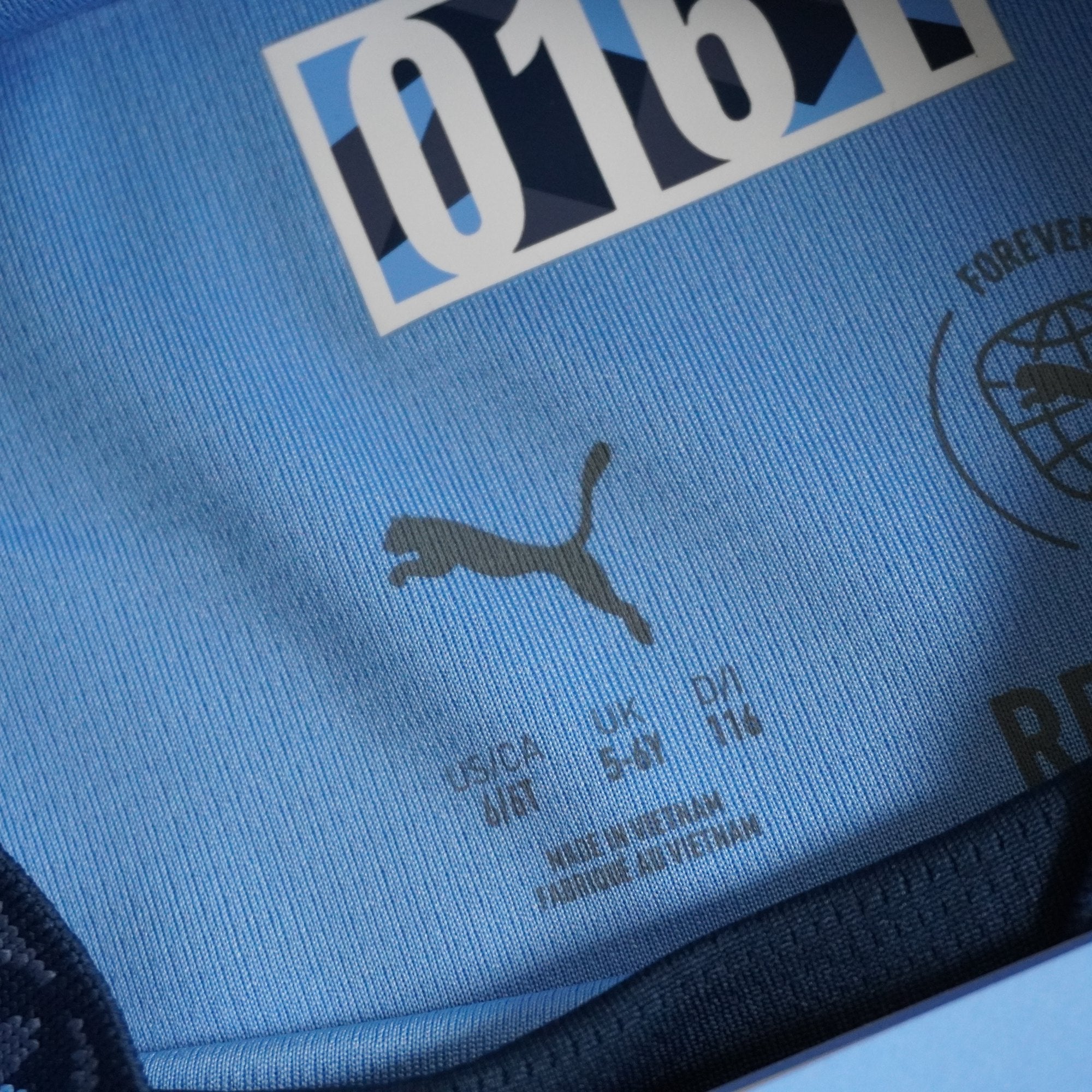 Camiseta de Manga Corta Puma Manchester Usada - Azul, Talla 116