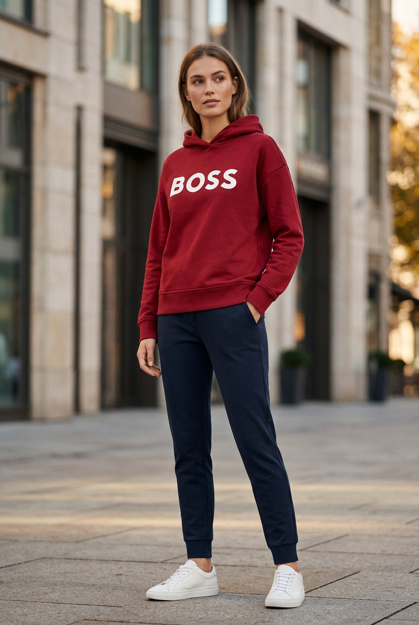Sudadera con Capucha Hugo Boss para Mujer Usada - Roja, Pequeño (S)