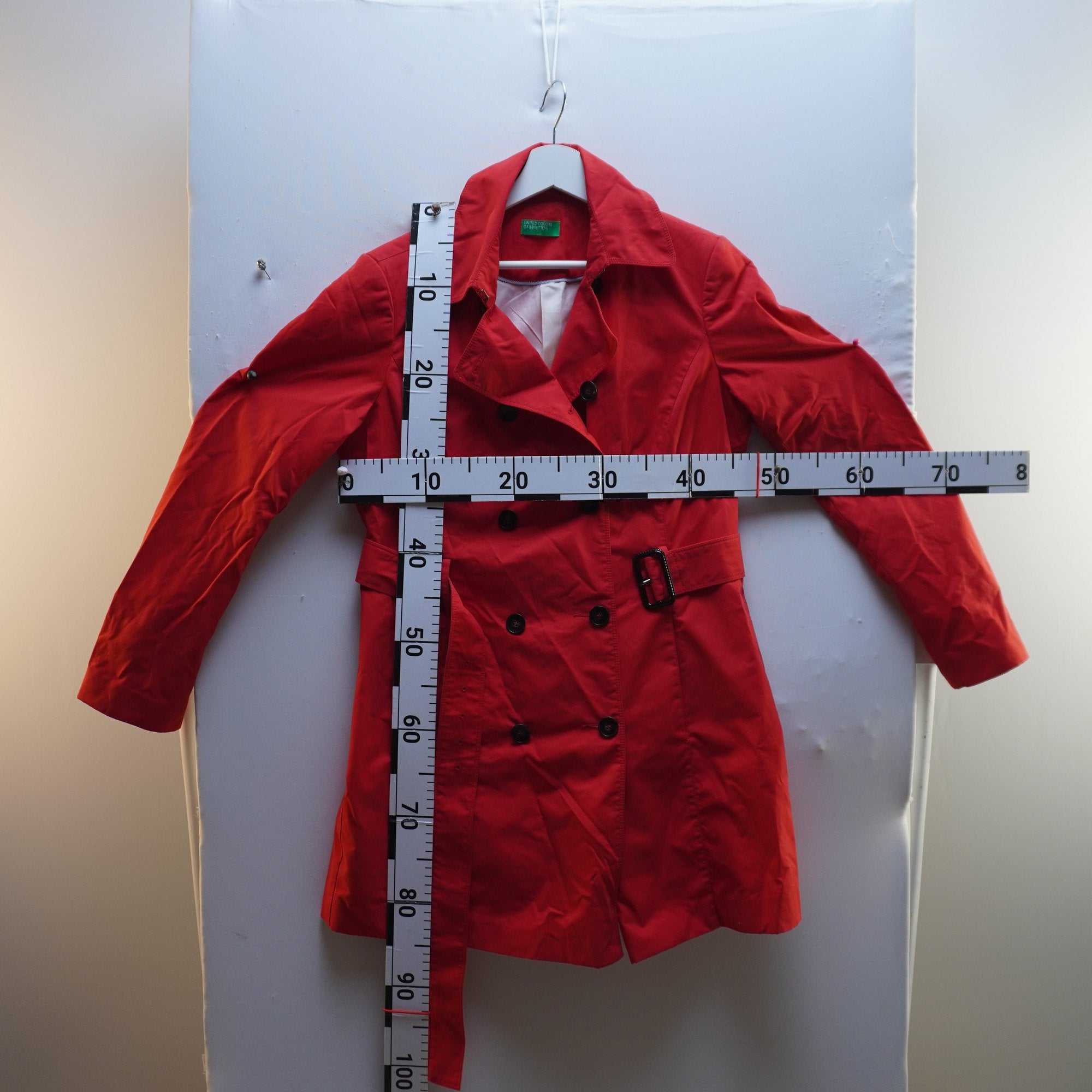 Capa Benetton para Mujer Usada - Roja, Grande (L)