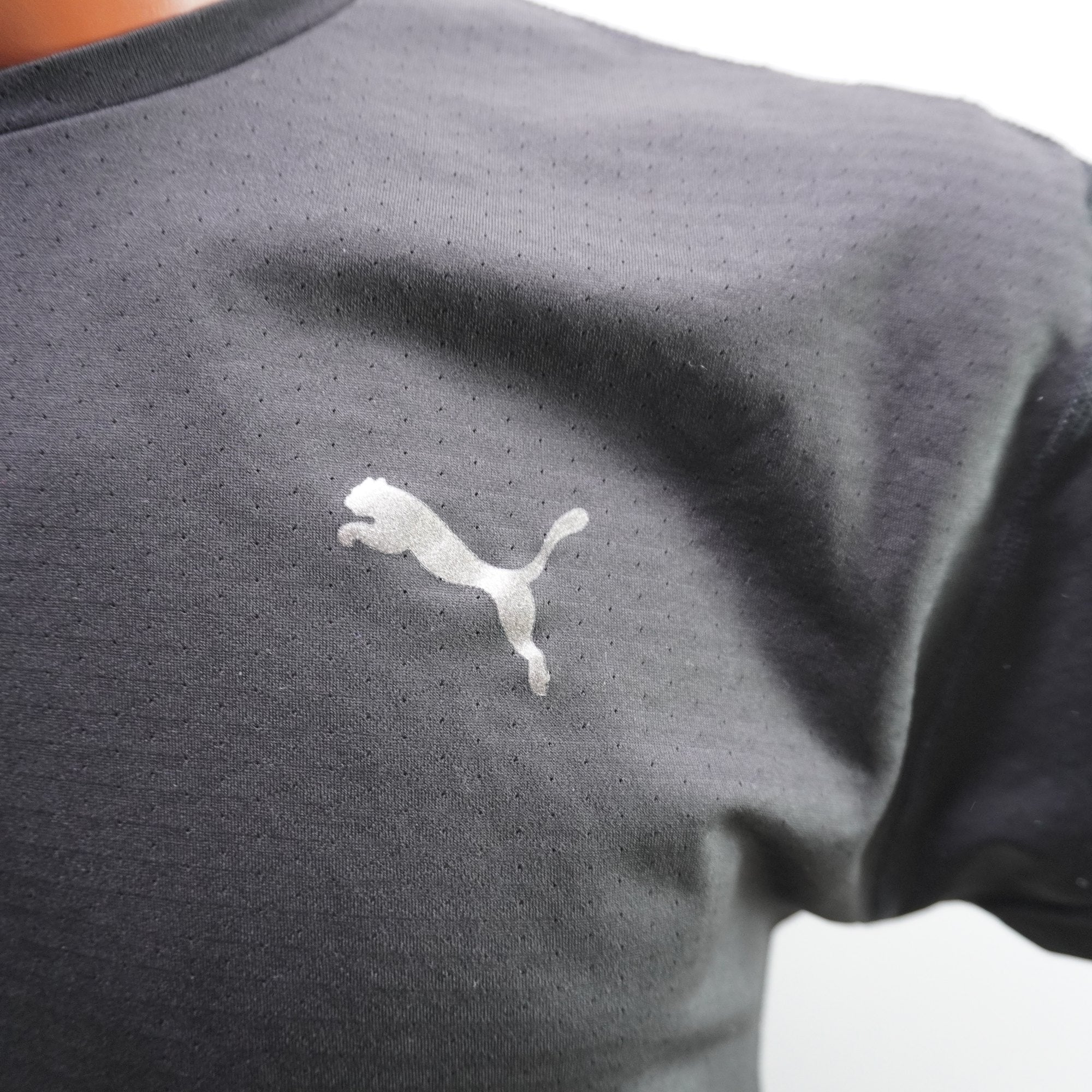 Camiseta de Manga Corta Puma para Hombre Usada - Negra, S