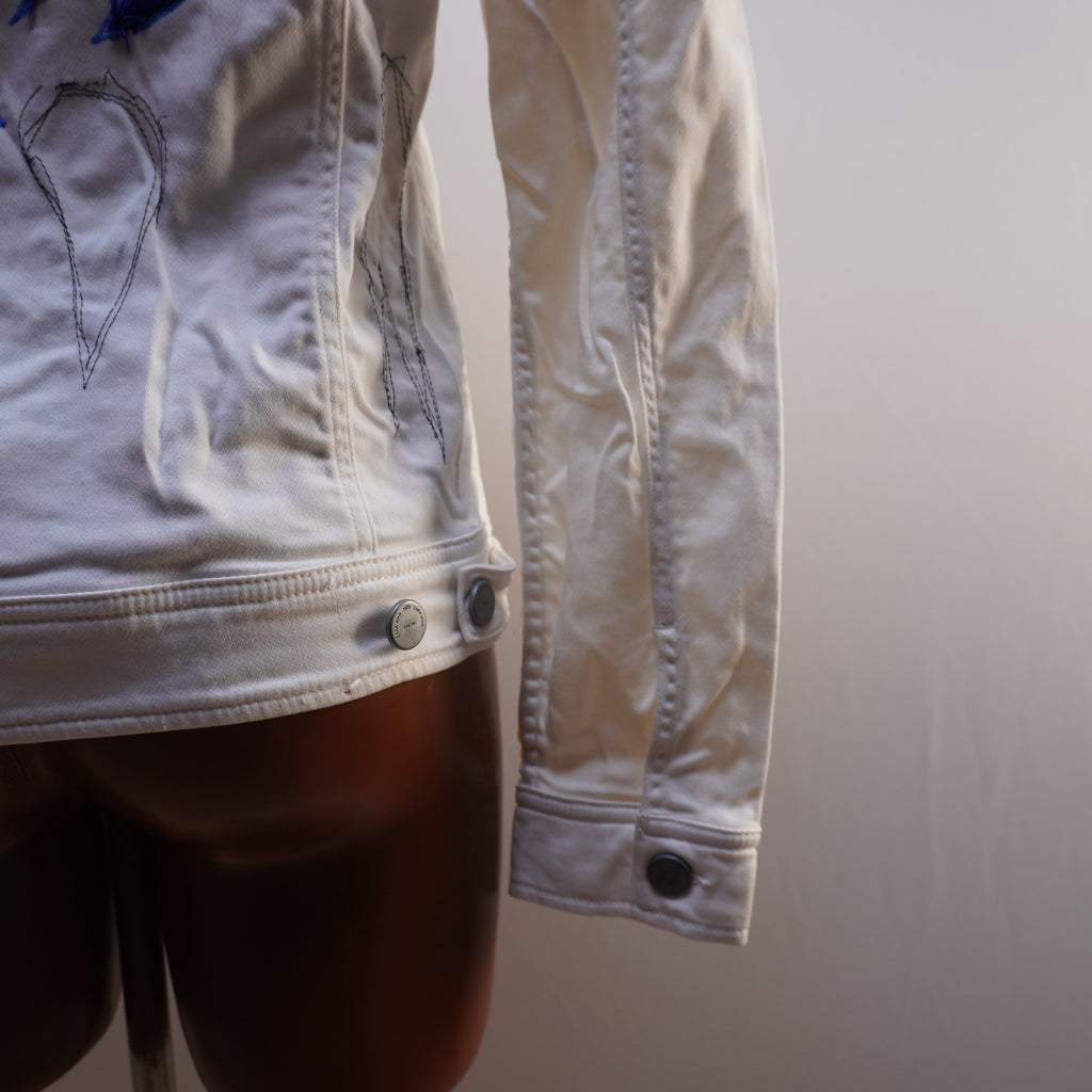 Cazadora Vaquera Italian Style para Mujer Usada - Blanca, L