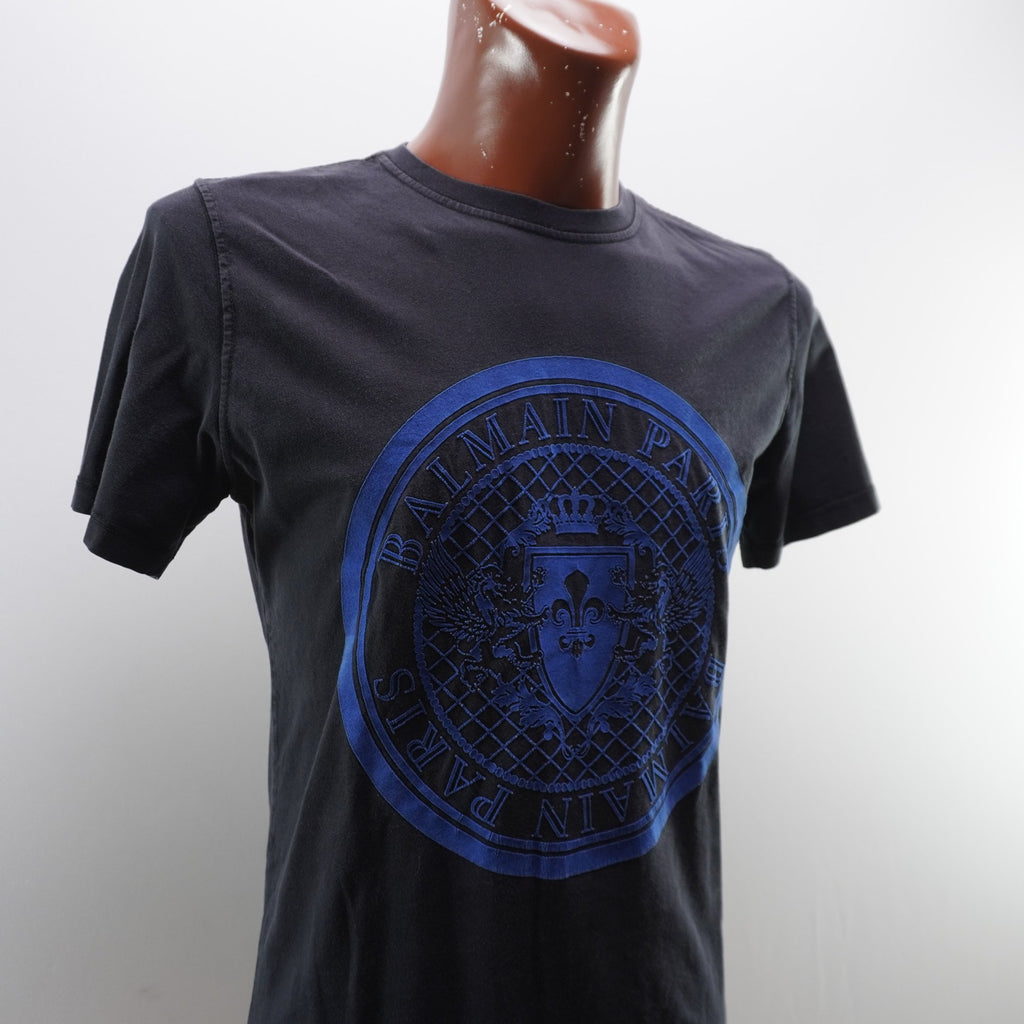 Camiseta de Manga Corta Balmain para Hombre Usada - Negra, M