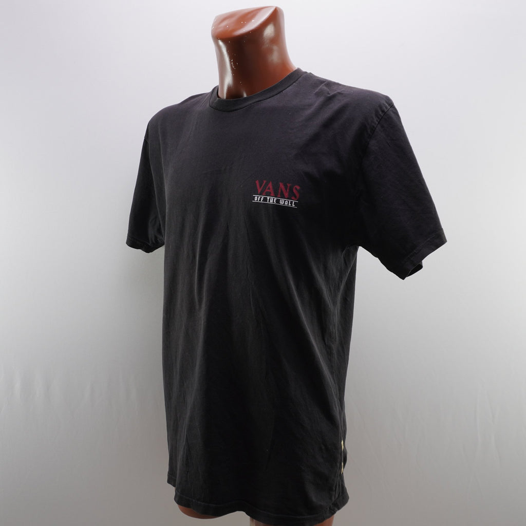 Camiseta de Manga Corta Vans para Hombre Usada - Negra, L