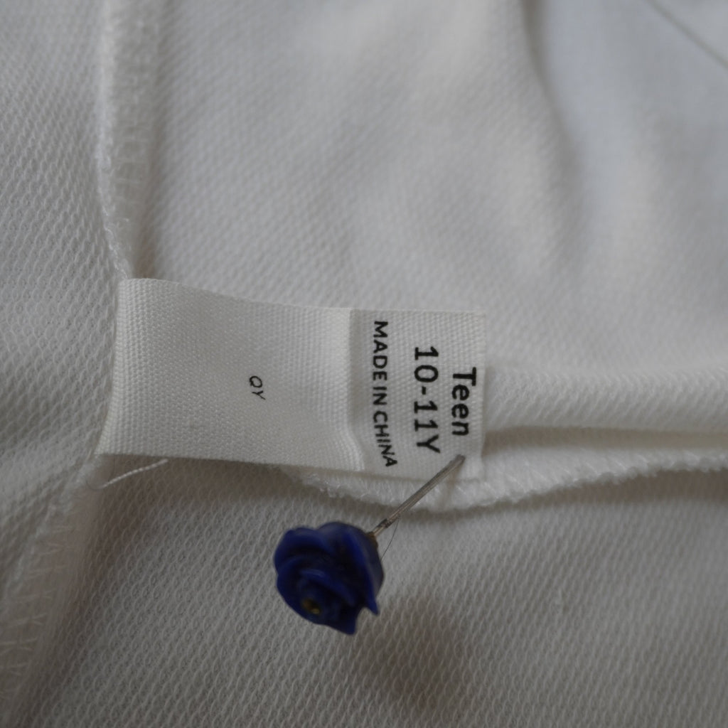 Sudadera con Capucha Italian Style para Mujer Usada - Blanca, XXS