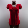 Camiseta de Manga Corta Tommy Hilfiger para Mujer Usada - Roja, L