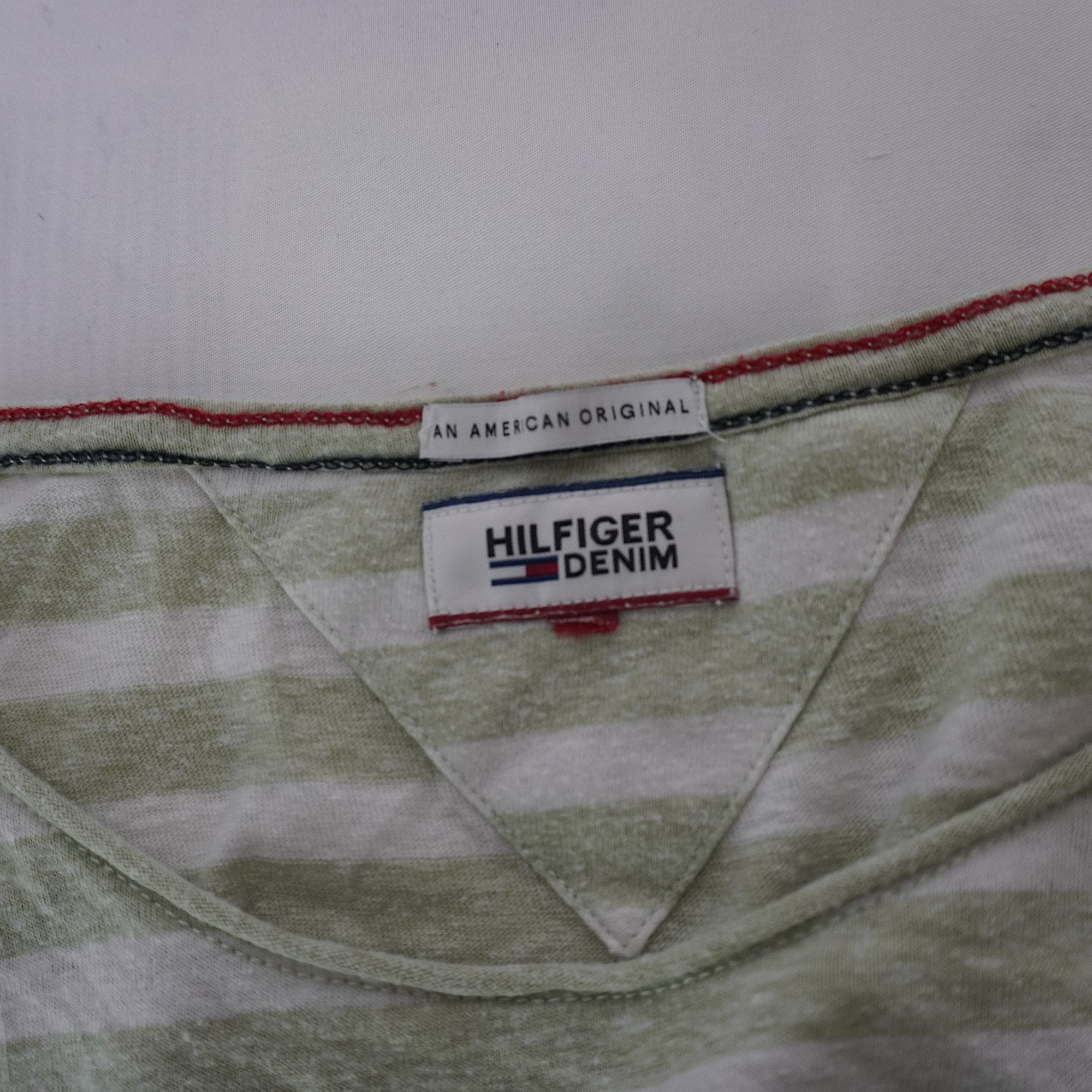 Camiseta de Manga Corta Tommy Hilfiger para Mujer Usada - Verde, L
