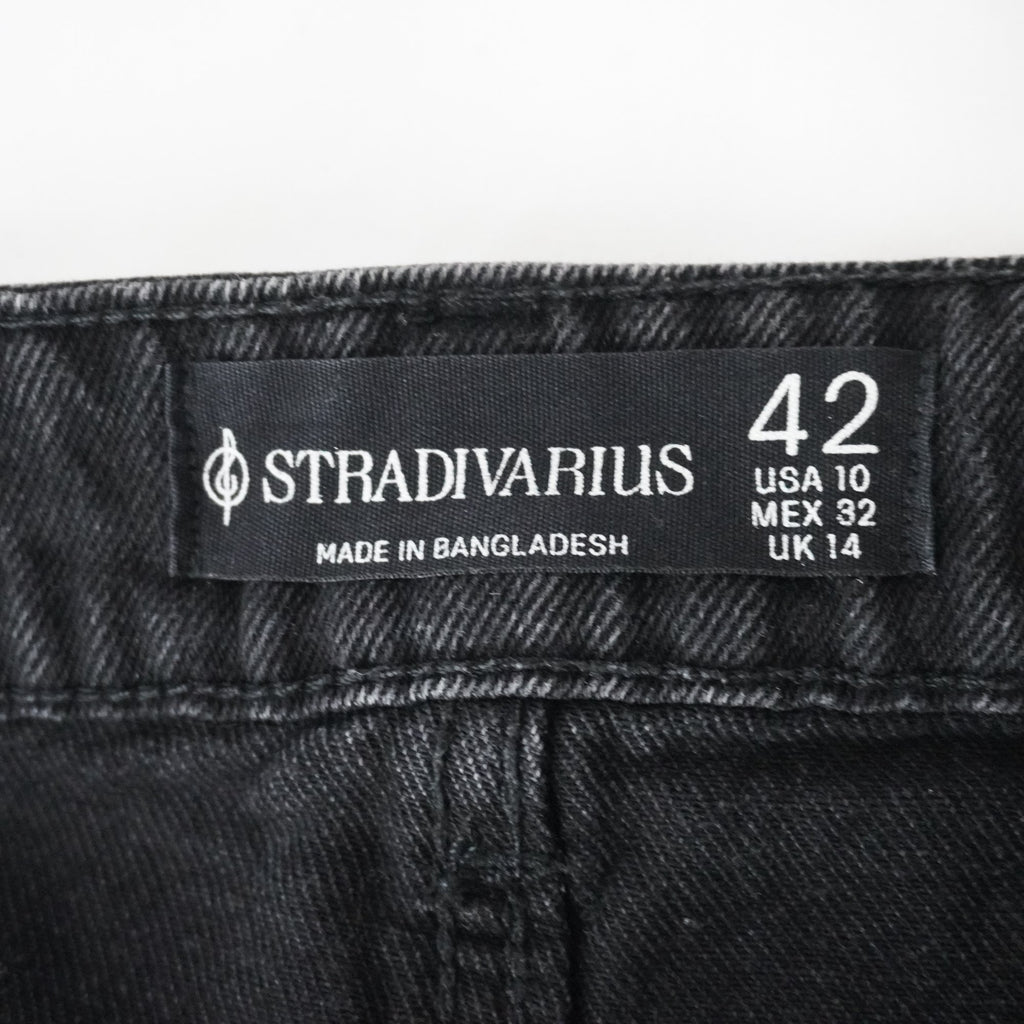 Pantalones Cortos Vaqueros Stradivarius para Mujer Usados - Negros, XL