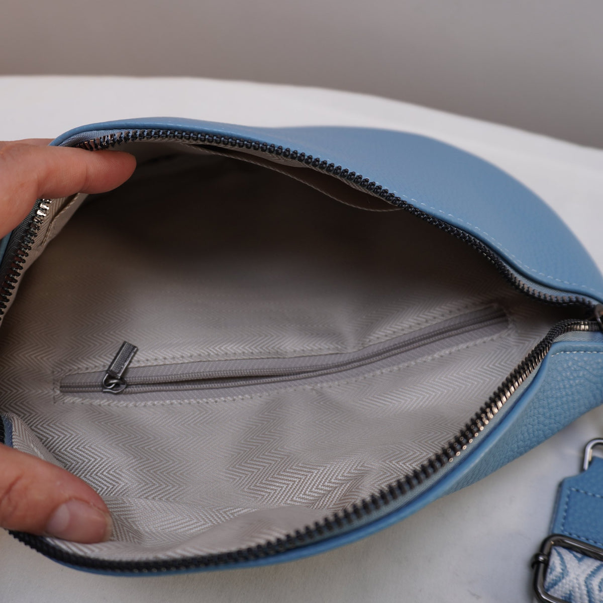 Bolso Baguette Italian Style para Mujer Usado - Azul