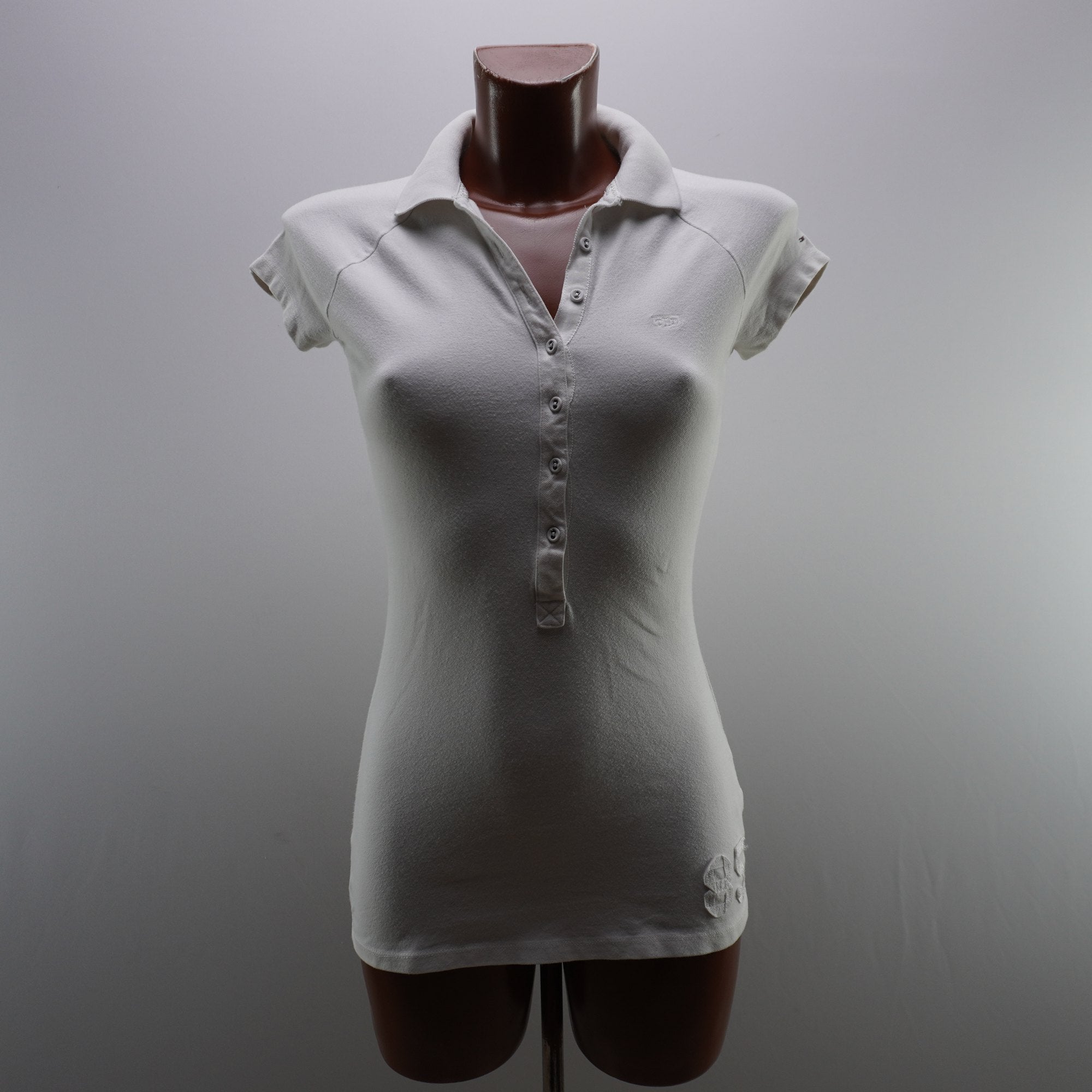 Camiseta de Manga Corta Tommy Hilfiger para Mujer Usada - Blanco, S
