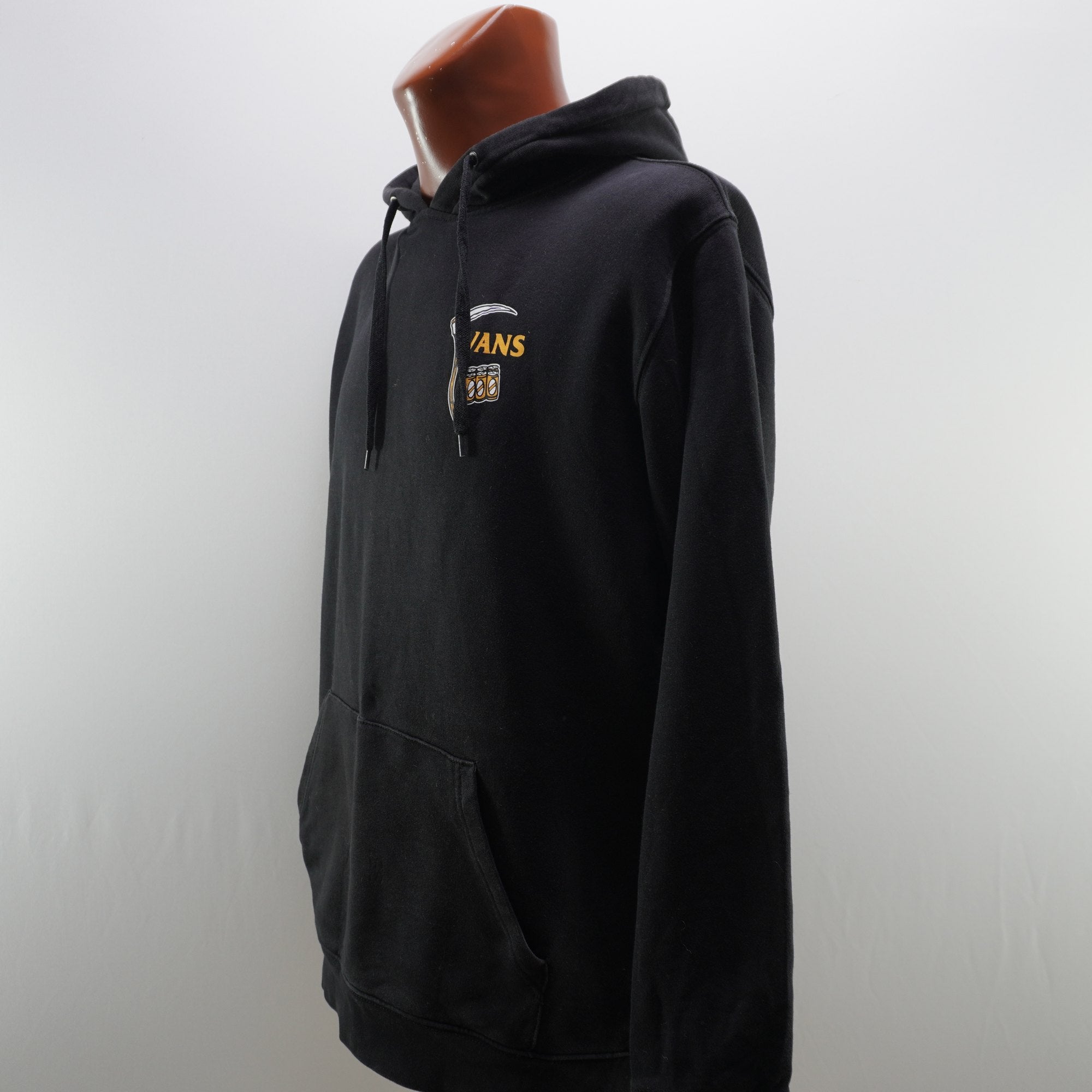 Sudadera con Capucha Vans para Hombre Usada - Negra, Muy Buen Estado