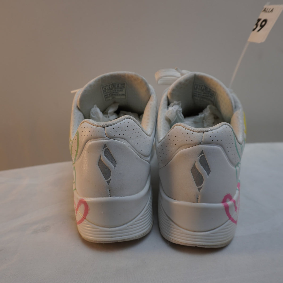 Zapatillas Skechers para Mujer Usadas - Blancas, Talla 39