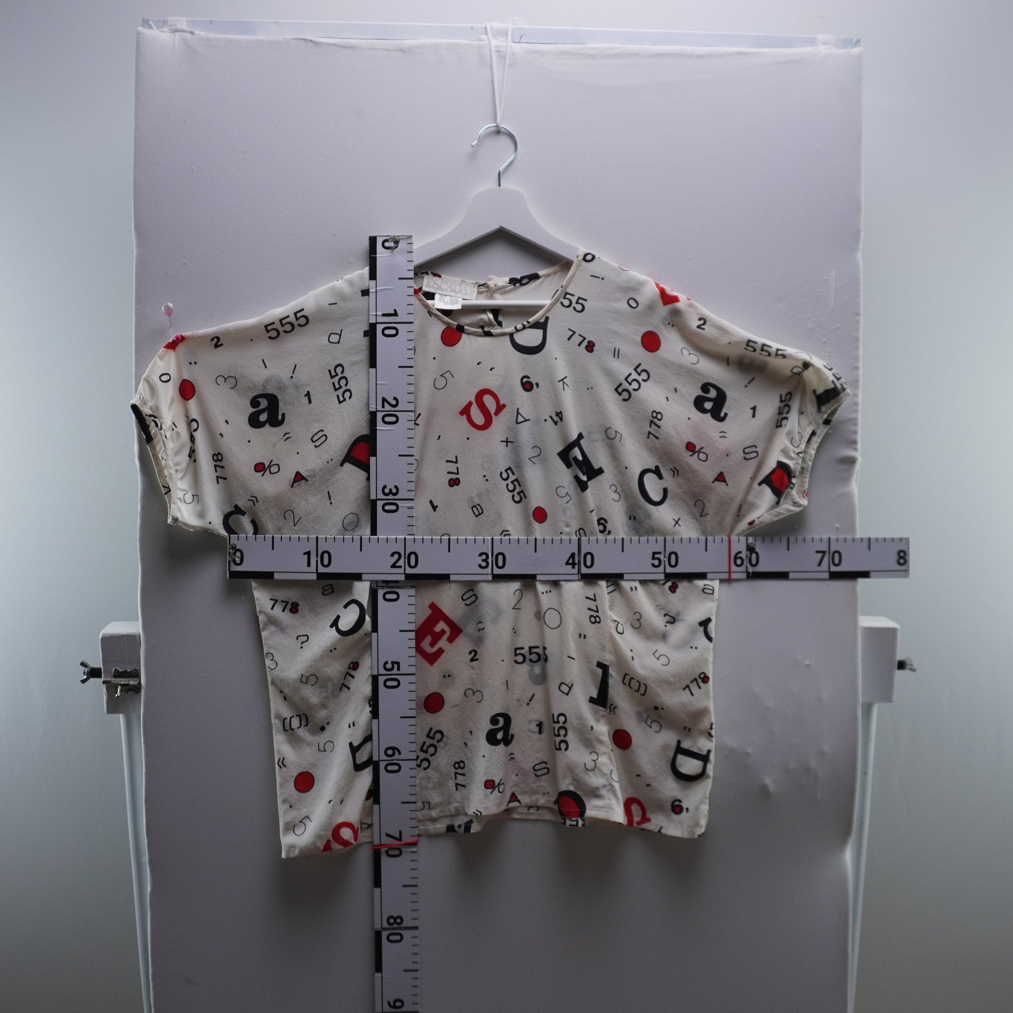 Camiseta de Manga Corta Escada para Mujer Usada - Blanco, L