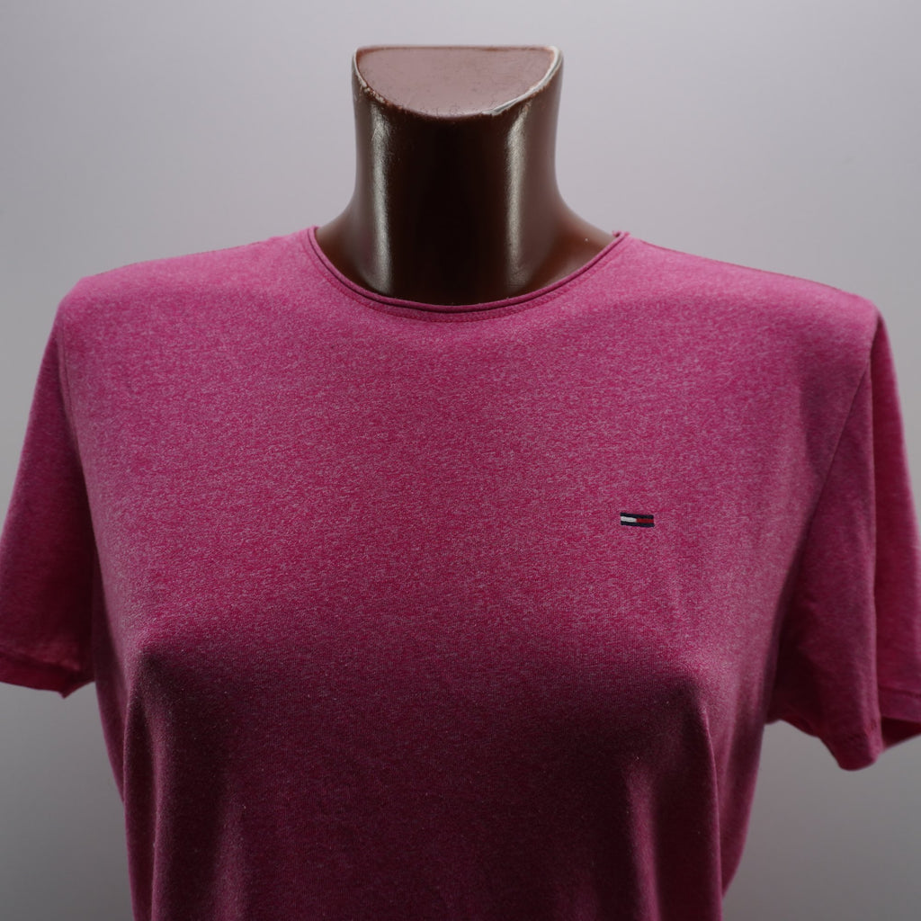 Camiseta de Manga Corta Tommy Hilfiger para Mujer - Rosa, M, Usada en Muy Buen Estado