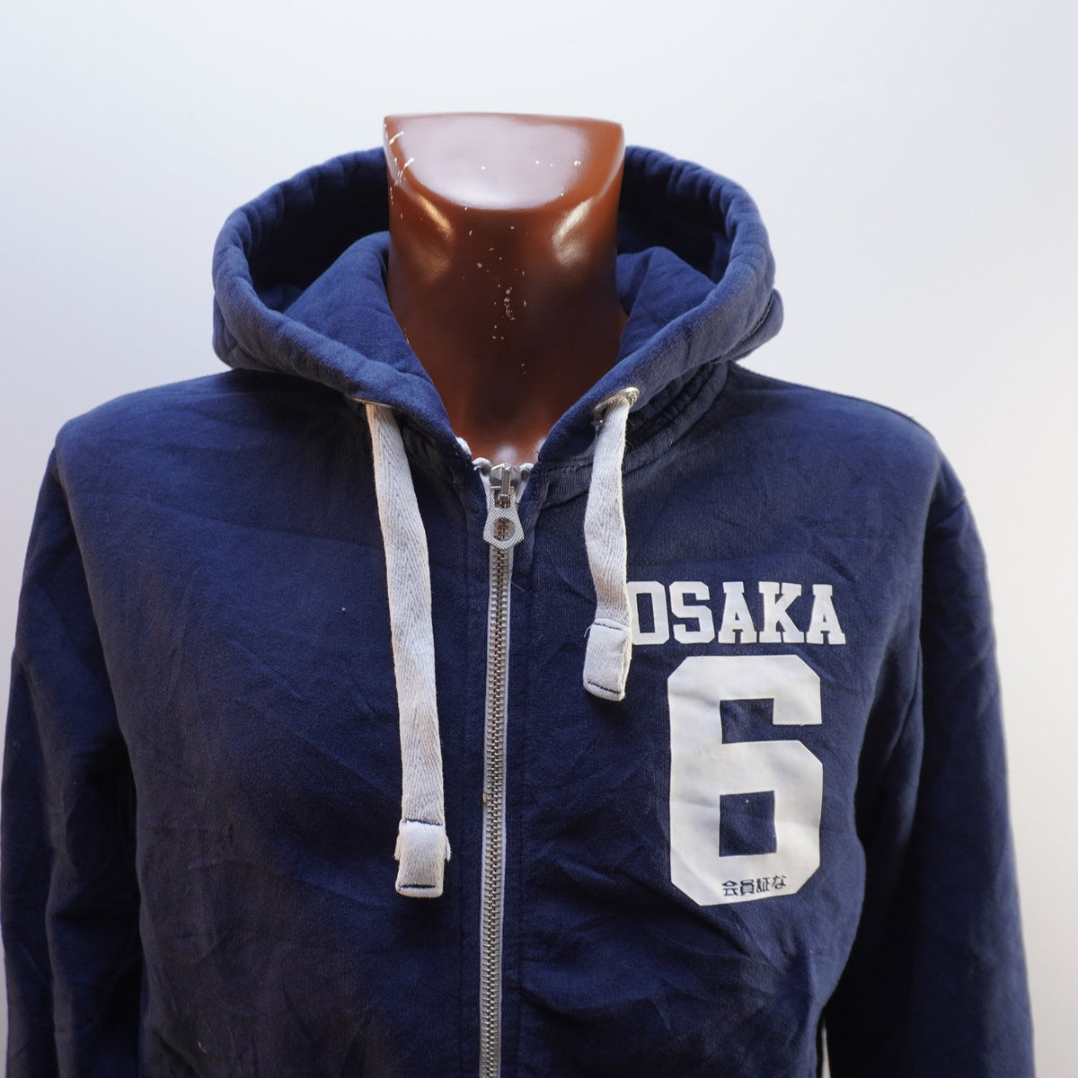 Sudadera con Capucha Superdry para Hombre Usada - Azul Marino, Mediano (M)