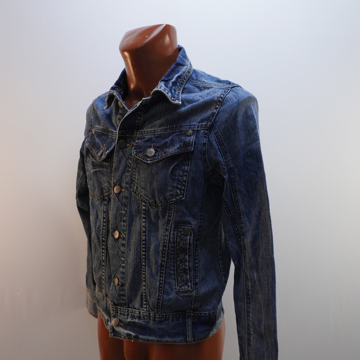 Cazadora Vaquera Tom Thompson para Hombre Usada - Azul, Pequeño (S)