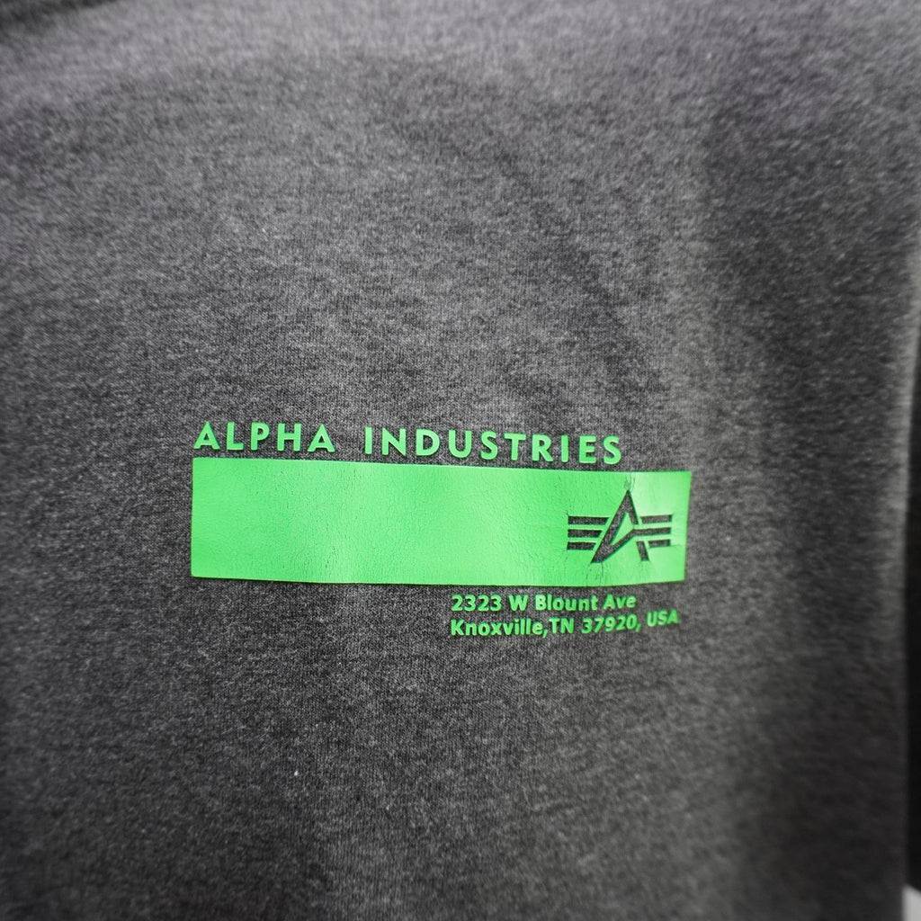 Camiseta de Manga Corta Alpha Industries para Hombre Usada - Gris, XXL