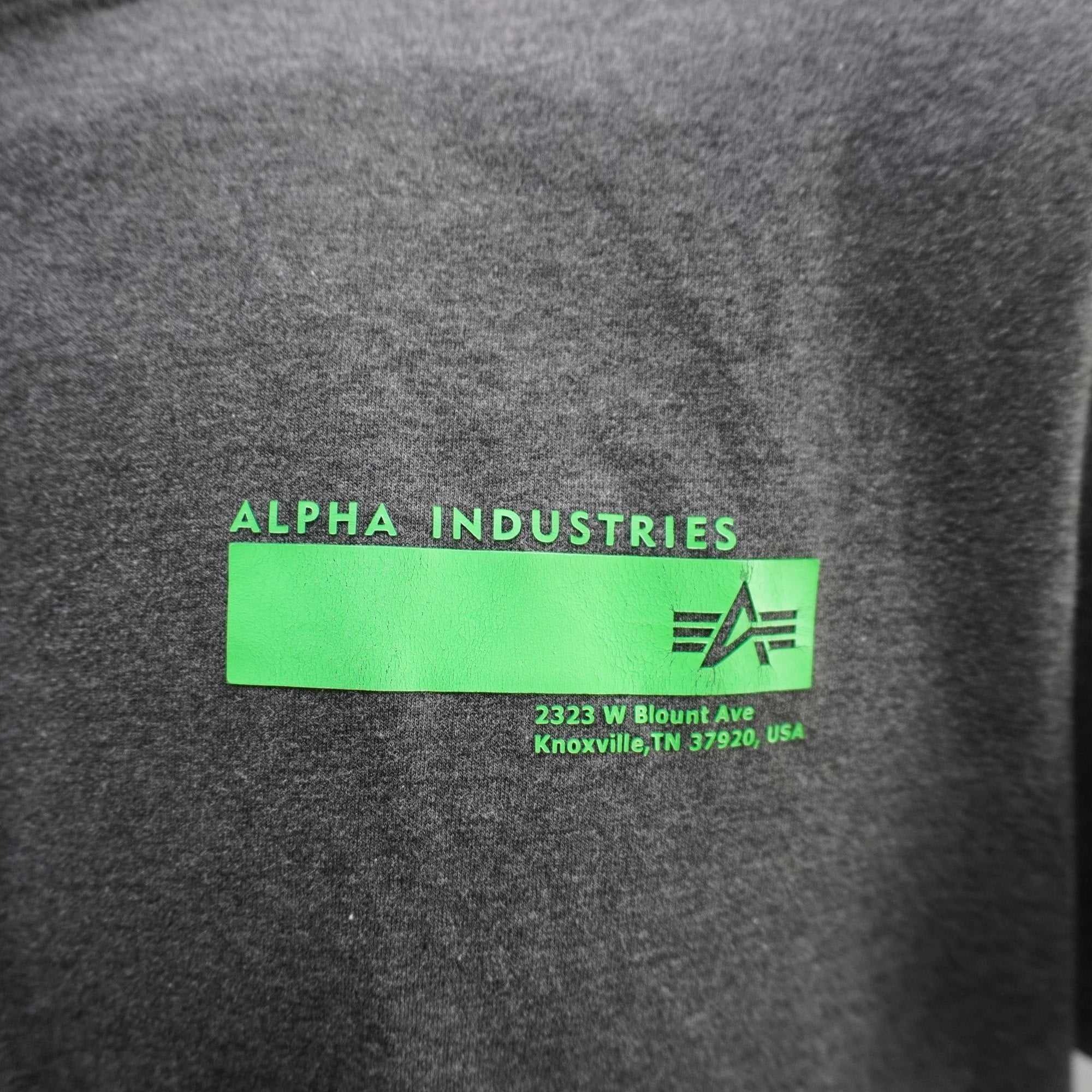Camiseta de Manga Corta Alpha Industries para Hombre Usada - Gris, XXL