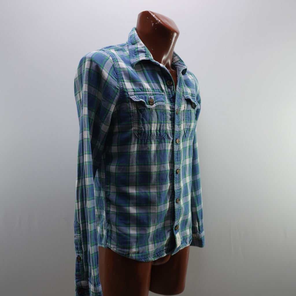 Camisa Abercrombie & Fitch para Hombre Usada - Verde a Cuadros, Largo