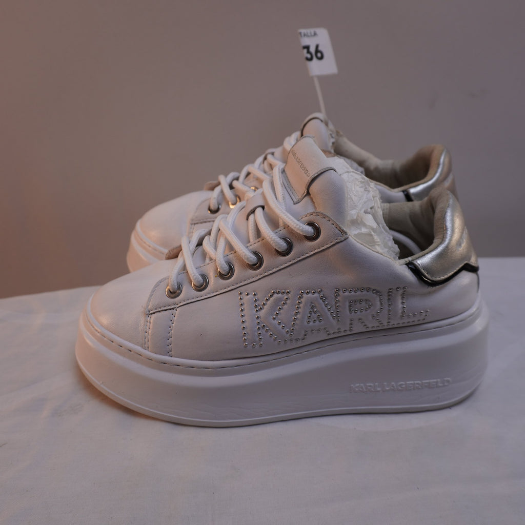 Zapatillas Karl Lagerfeld para Mujer Usadas - Blancas, Talla 36