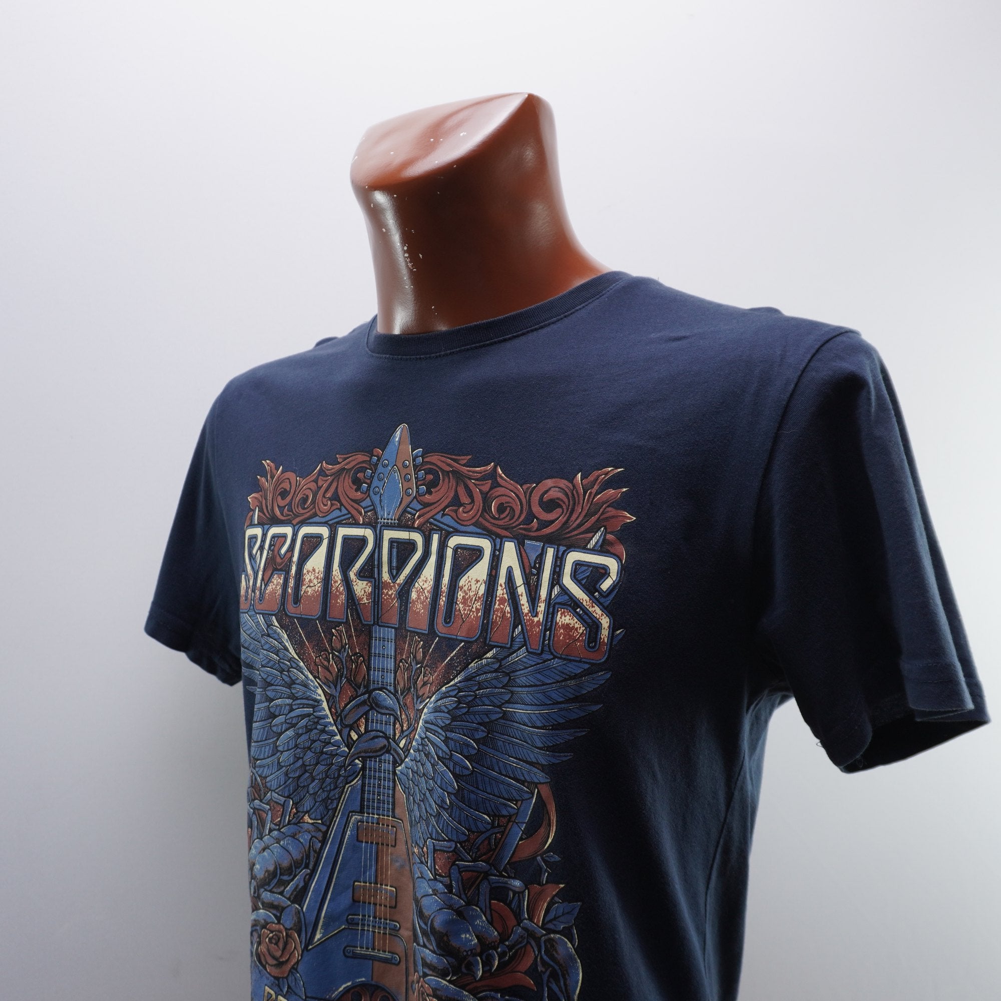 Camiseta Scorpions para Hombre Usada - Azul, M