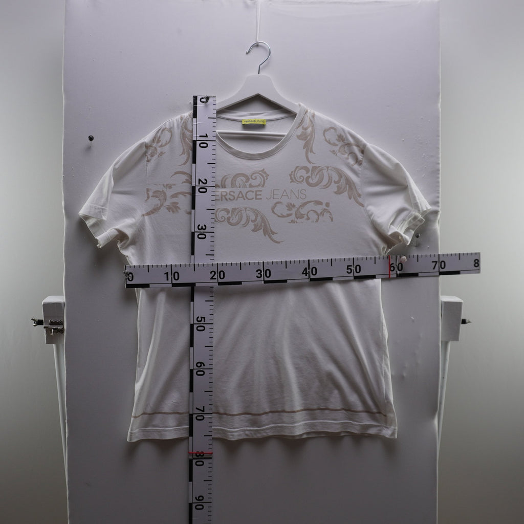 Camiseta de Manga Corta Versace para Hombre - Blanco, XXL, Usada en Muy Buen Estado