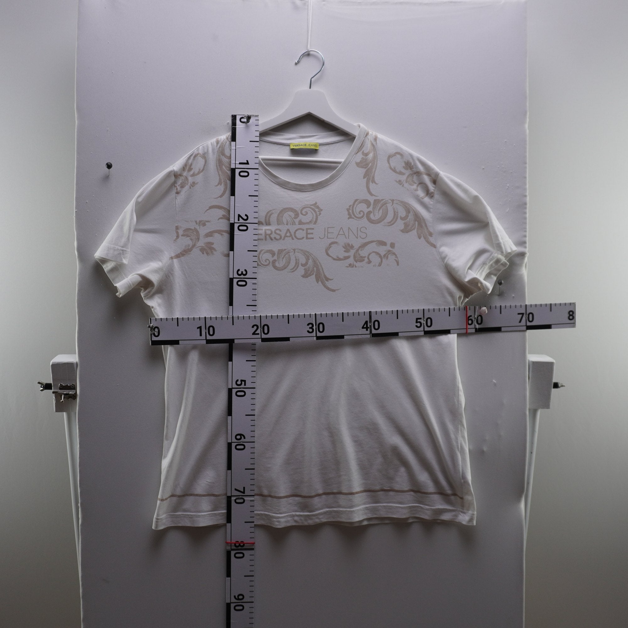 Camiseta de Manga Corta Versace para Hombre - Blanco, XXL, Usada en Muy Buen Estado