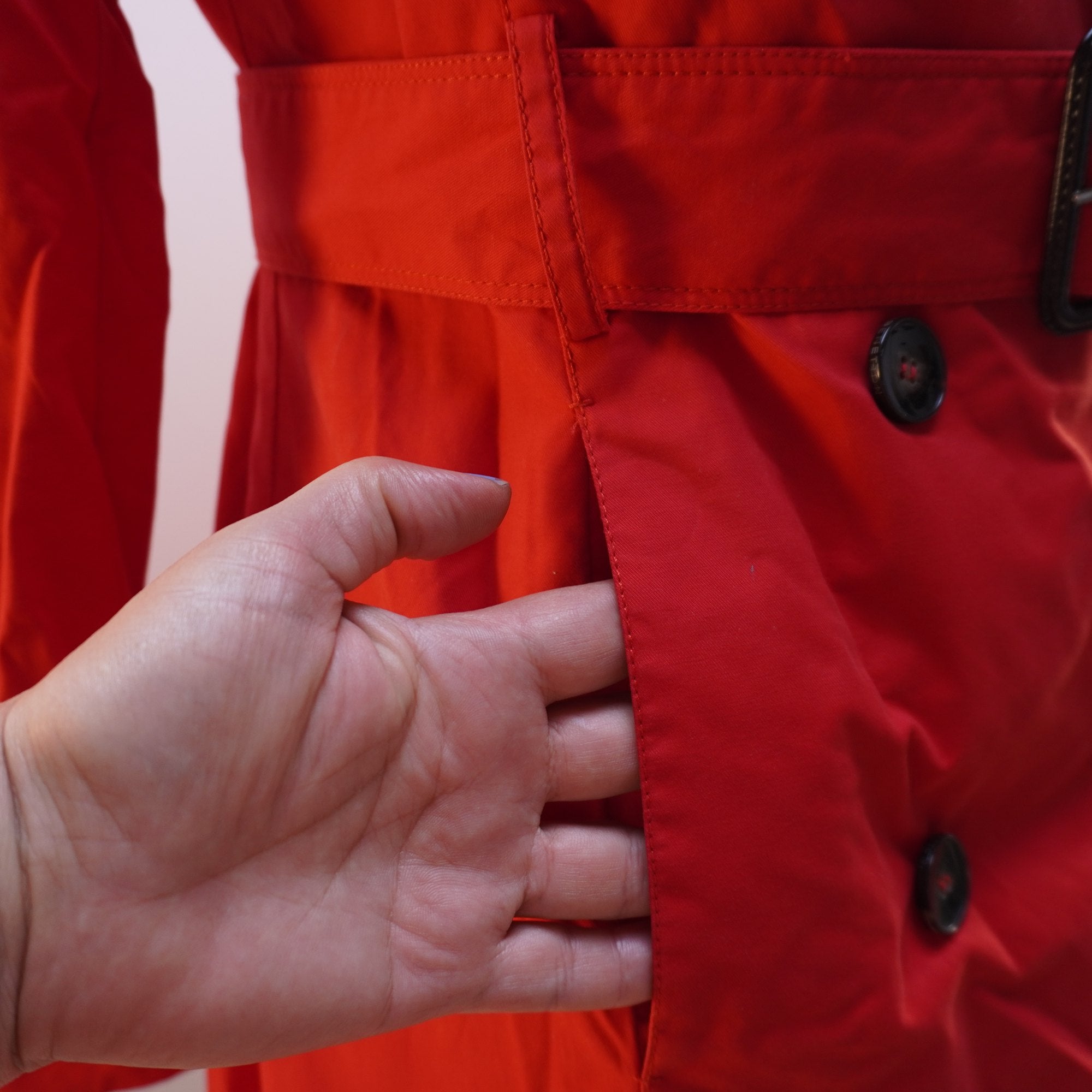 Capa Benetton para Mujer Usada - Roja, Grande (L)