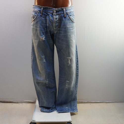 Vaqueros Takeshy Kurosawa para Hombre - Azul, XL Usados en Muy Buen Estado
