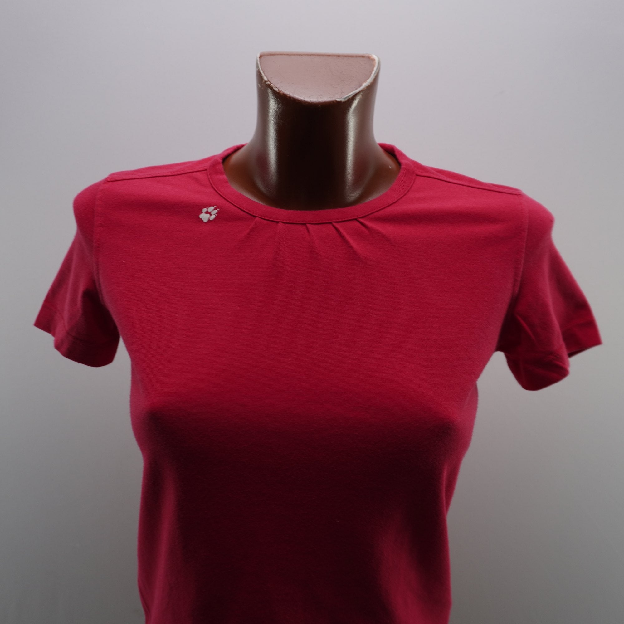 Camiseta de Manga Corta Jack Wolfskin para Mujer - Roja, S, Usada en Muy Buen Estado