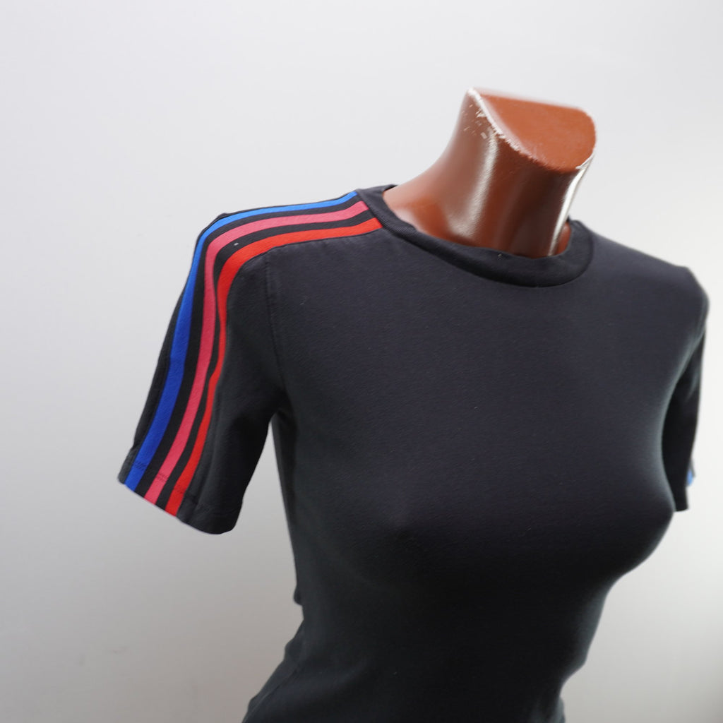 Camiseta de Manga Corta Adidas para Mujer - Negro, Talla 36, Usada en Muy Buen Estado