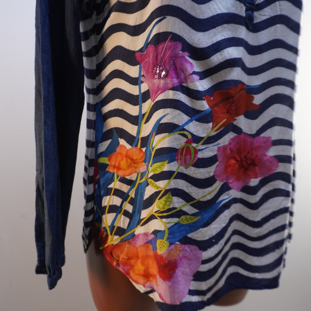 Camisa Henley Desigual para Mujer Usada - Azul, L