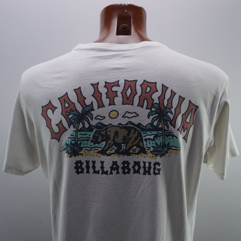 Camiseta de Manga Corta Billabong para Hombre Usada - Blanca, M