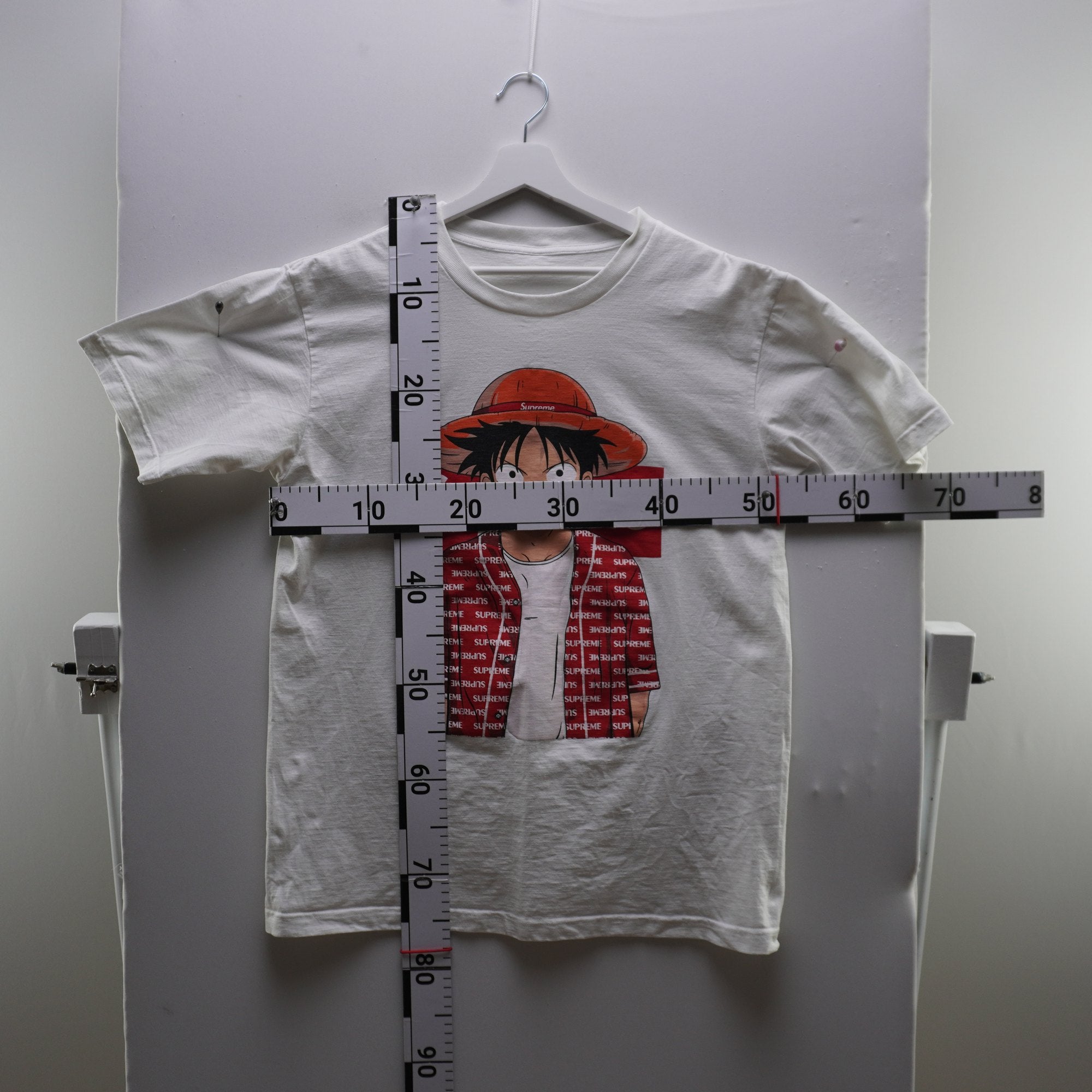 Camiseta de Manga Corta Supreme para Hombre Usada - Blanca, XL
