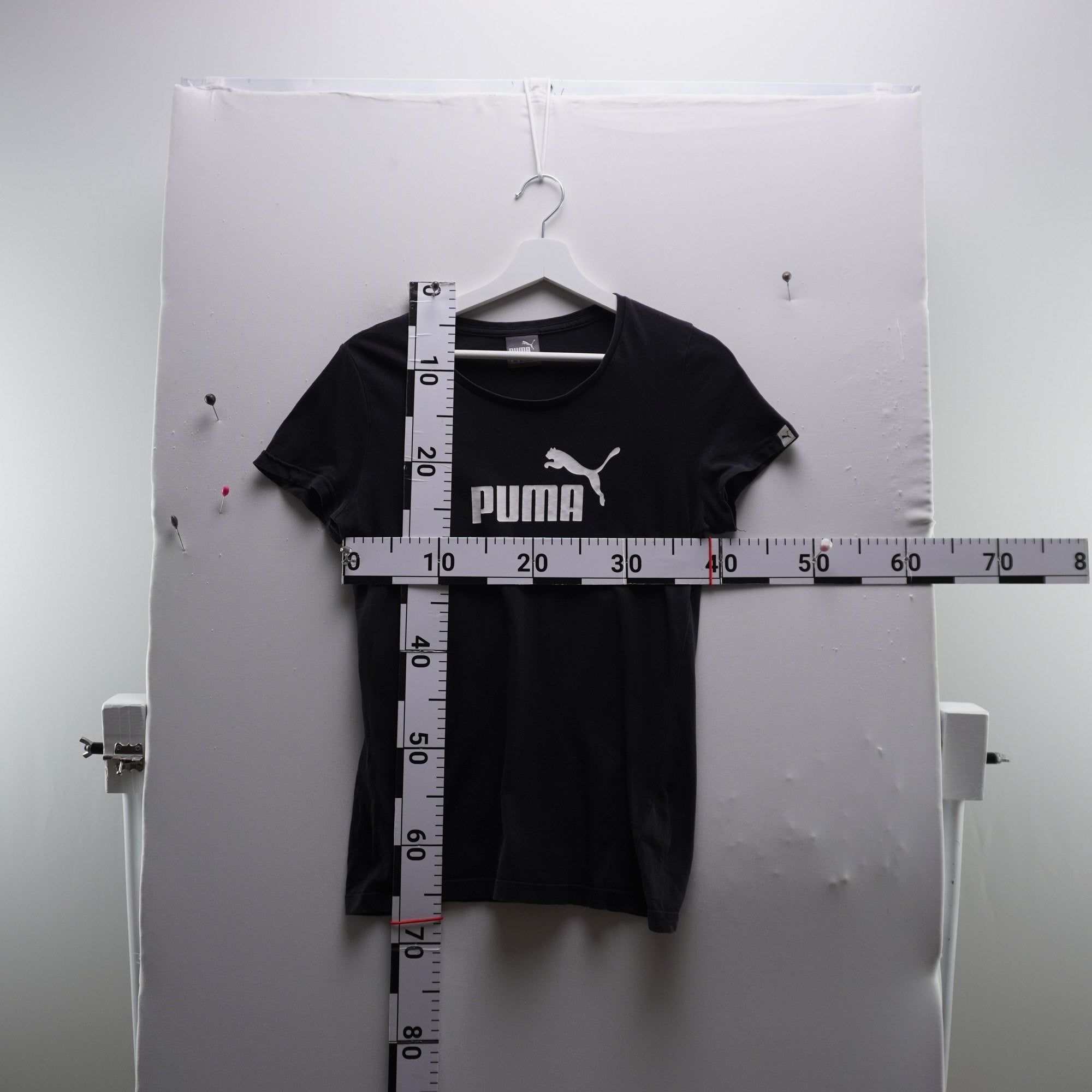 Camiseta de Manga Corta Puma para Mujer - Negro, L, Usada en Muy Buen Estado