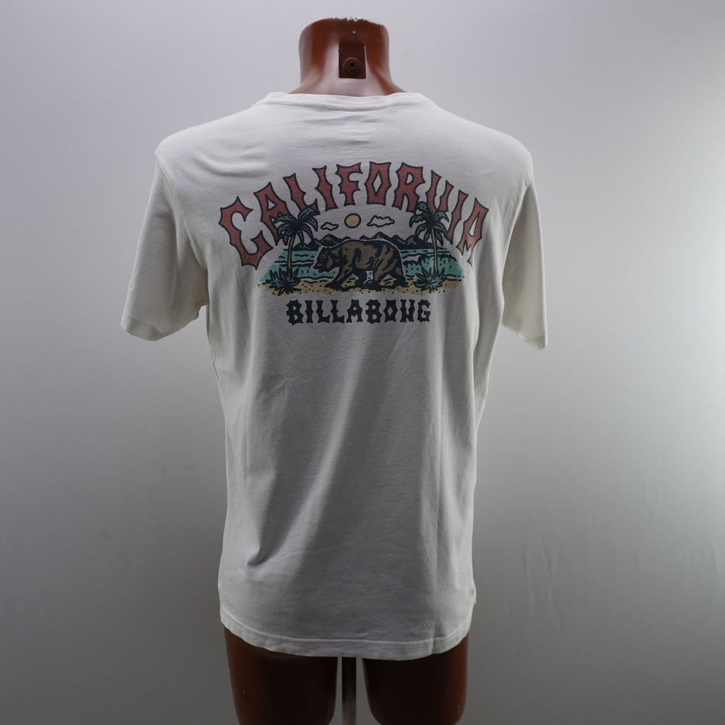 Camiseta de Manga Corta Billabong para Hombre Usada - Blanca, M