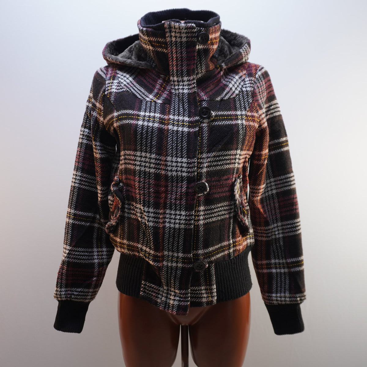 Abrigo Peacoat Fishbone para Mujer Usado - Multicolor, M