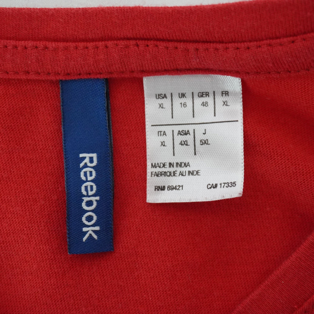 Camiseta de Manga Corta Reebok para Mujer - Roja, XL, Usada en Muy Buen Estado