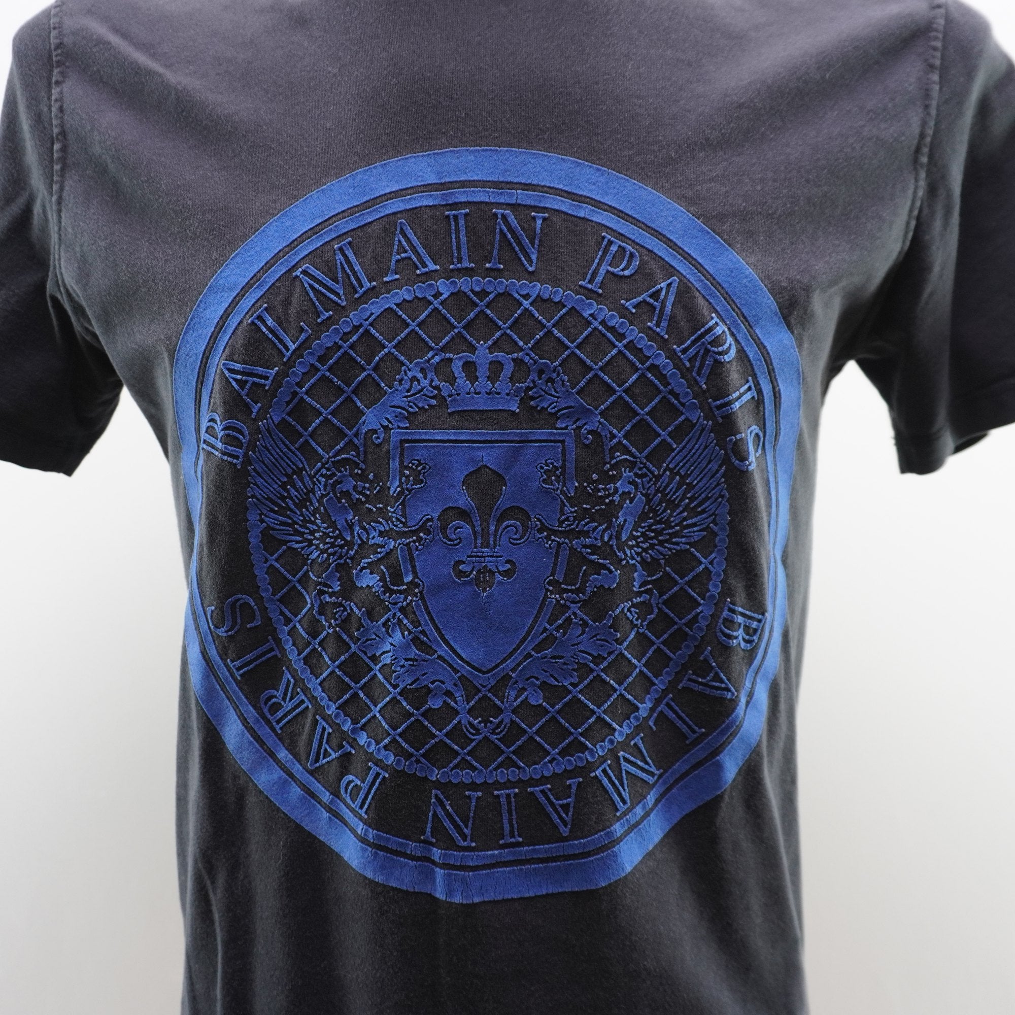 Camiseta de Manga Corta Balmain para Hombre Usada - Negra, M