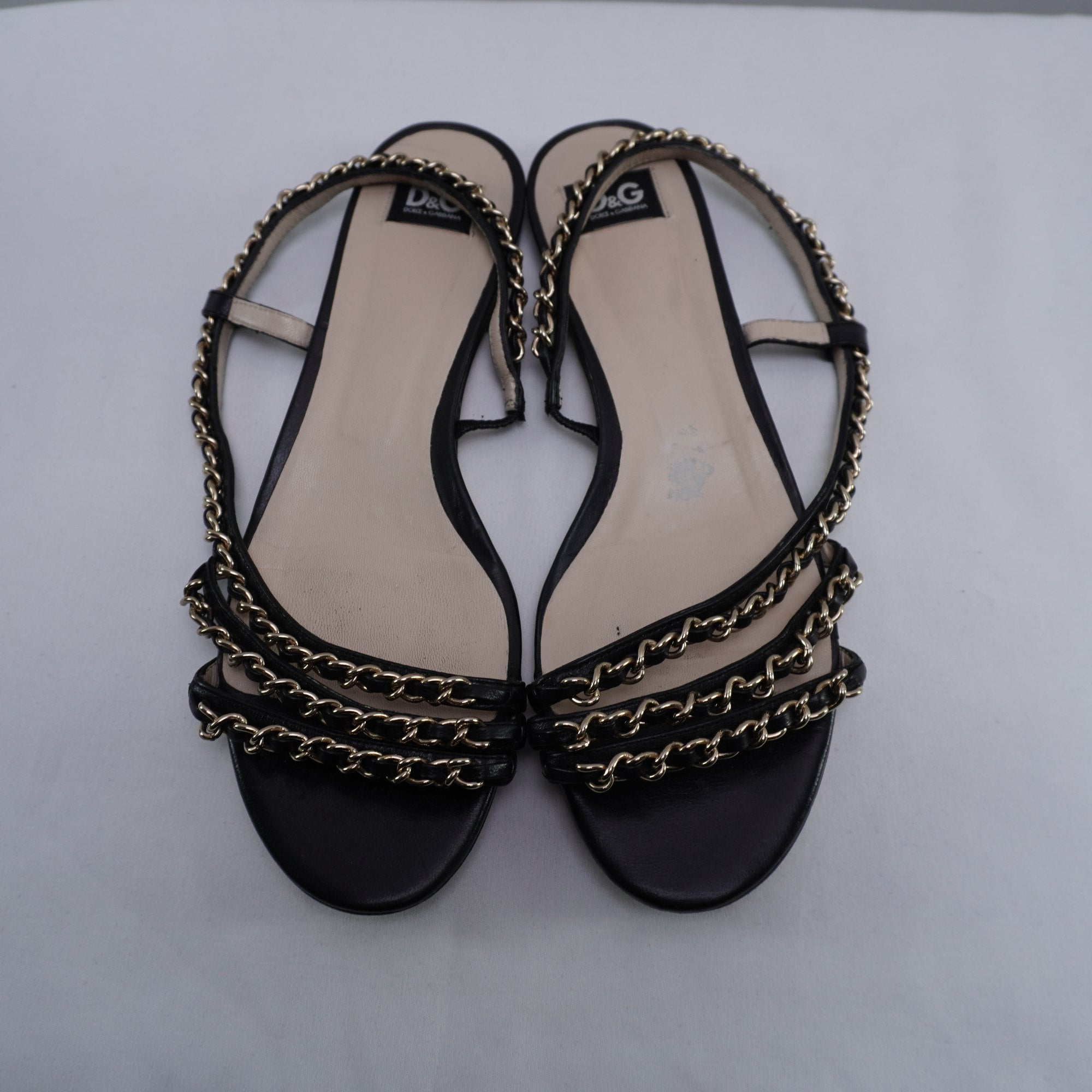 Sandalias Dolce & Gabbana para Mujer - Negro, Talla 38, Usadas en Muy Buen Estado