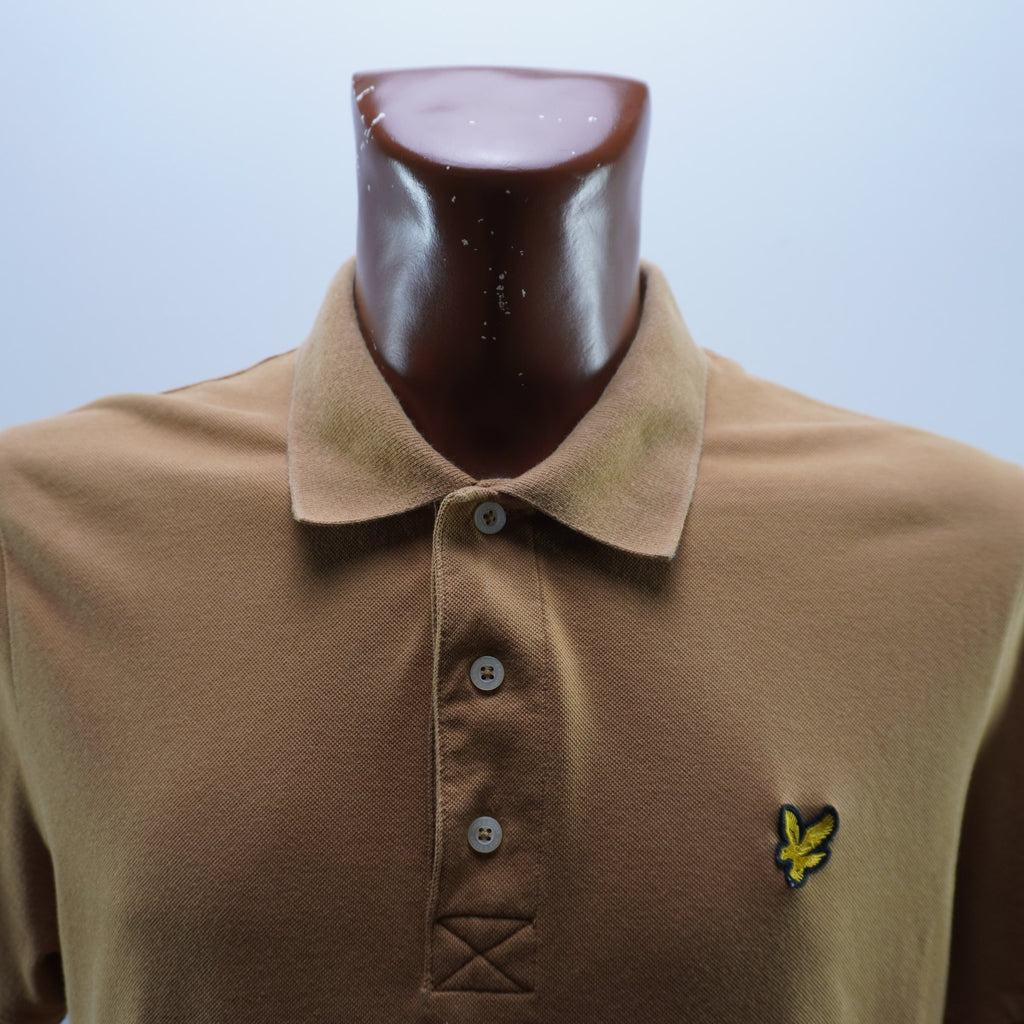 Camiseta de Manga Corta Lyle & Scott para Hombre - Marrón, L (Usada en Muy Buen Estado)