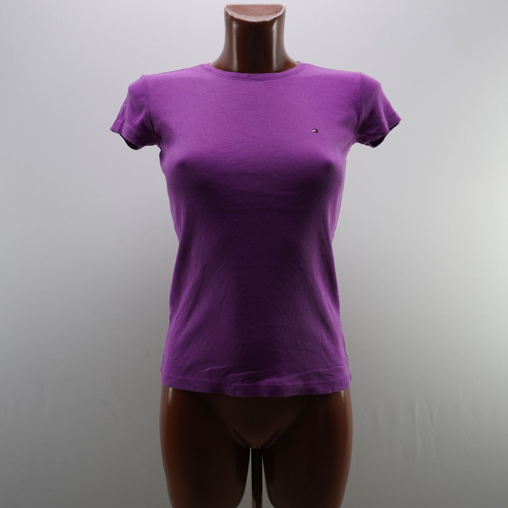 Camiseta de Manga Corta Tommy Hilfiger para Mujer Usada - Púrpura, S